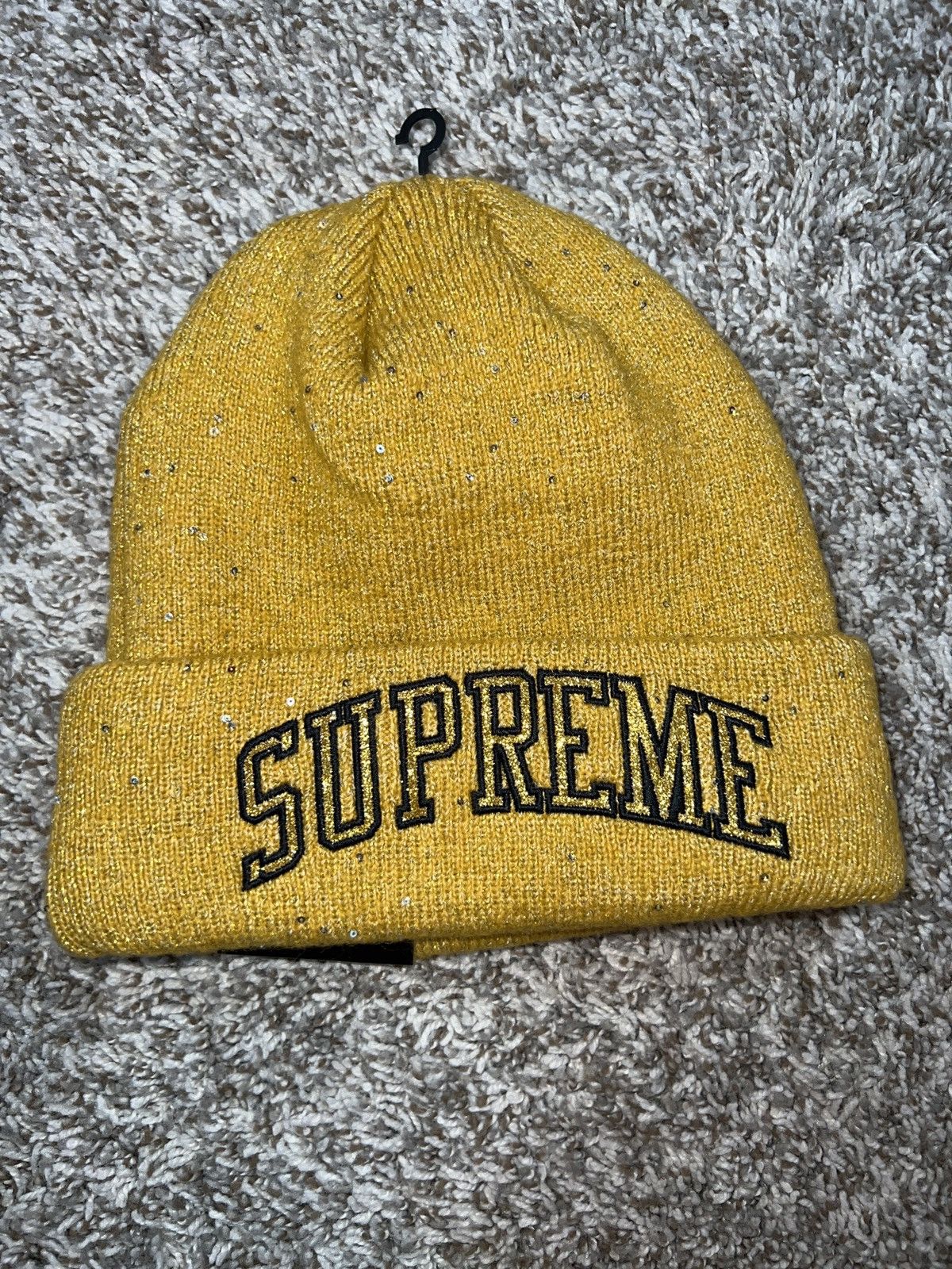 Yellow supreme beanie hotsell