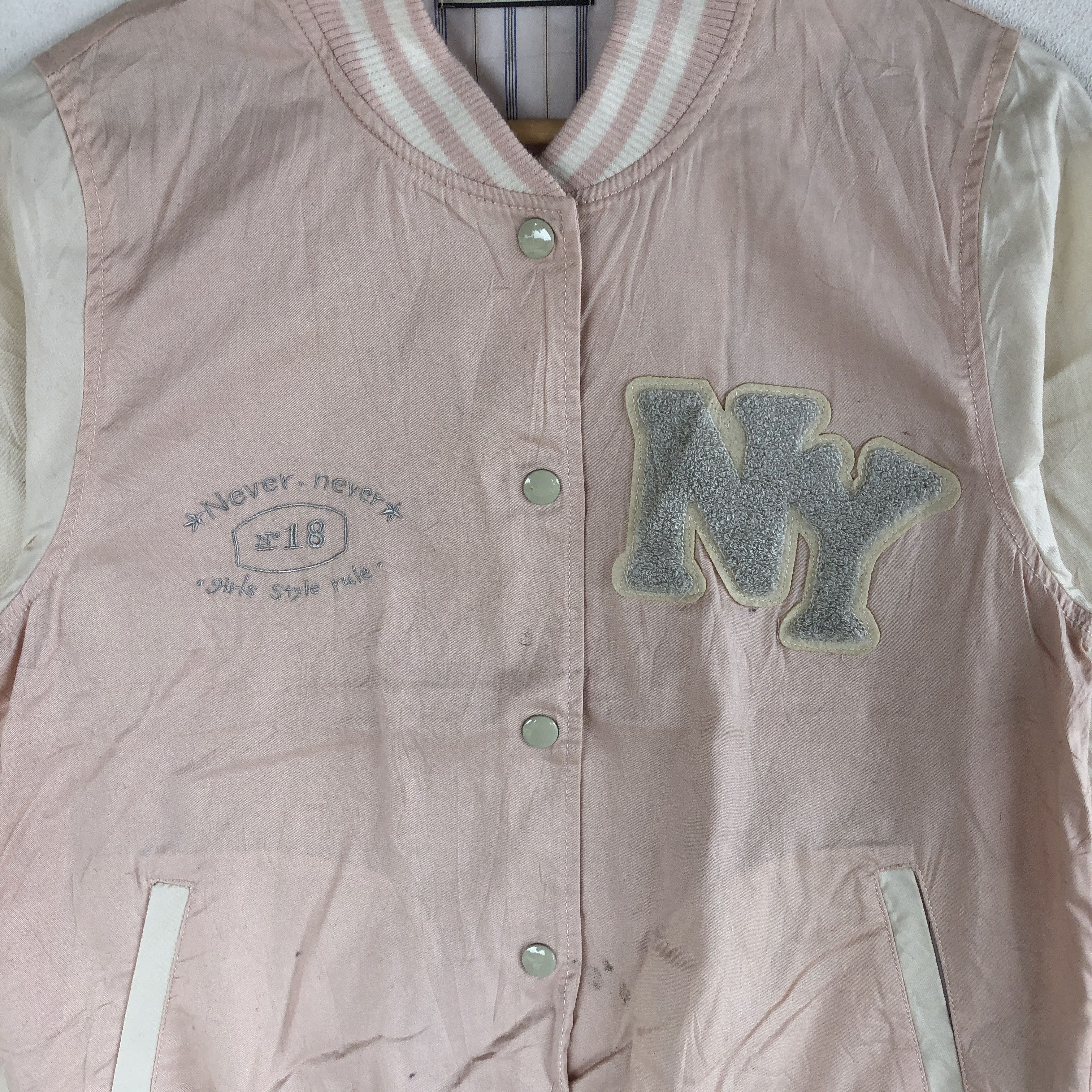 Japanese Brand × Vintage Vintage NY Letterman Varsity Jackets Japanese Wool Jacket Size US XS / EU 42 / 0 - 6 Thumbnail