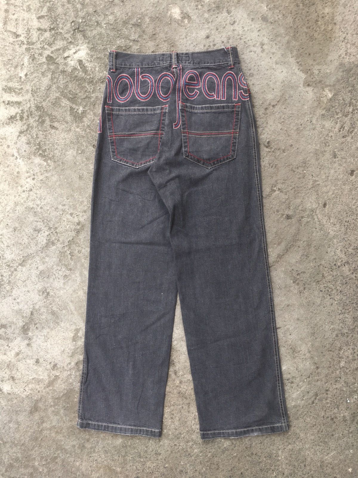 image of If Six Was Nine x Le Grande Bleu L G B VTG Robo Hobo Jeans Denim Pants Size 28 in Faded Black, Men'