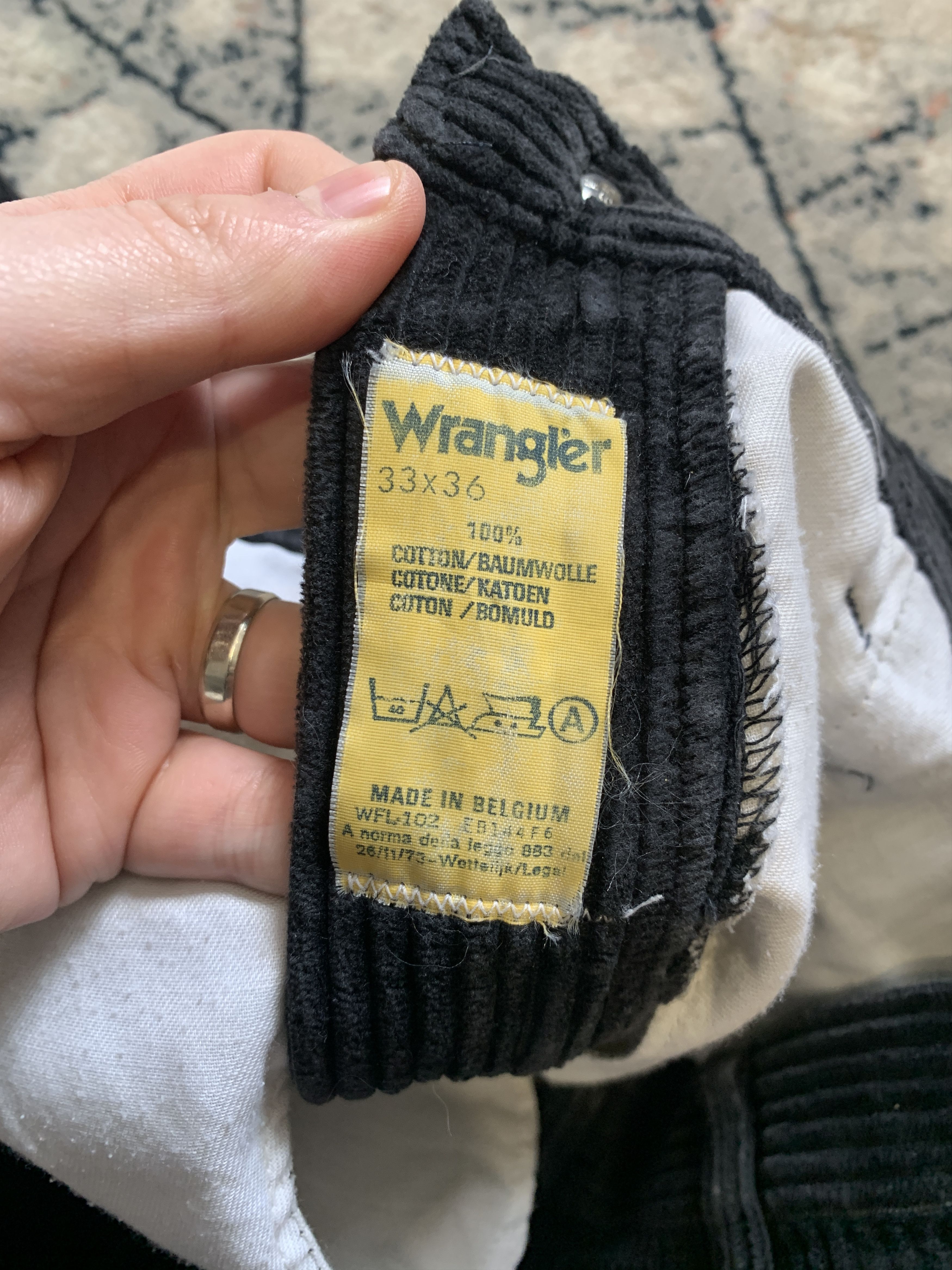 Vintage Rare Wrangler Velvet Pants Made In Belgium Size US 33 - 12 Thumbnail
