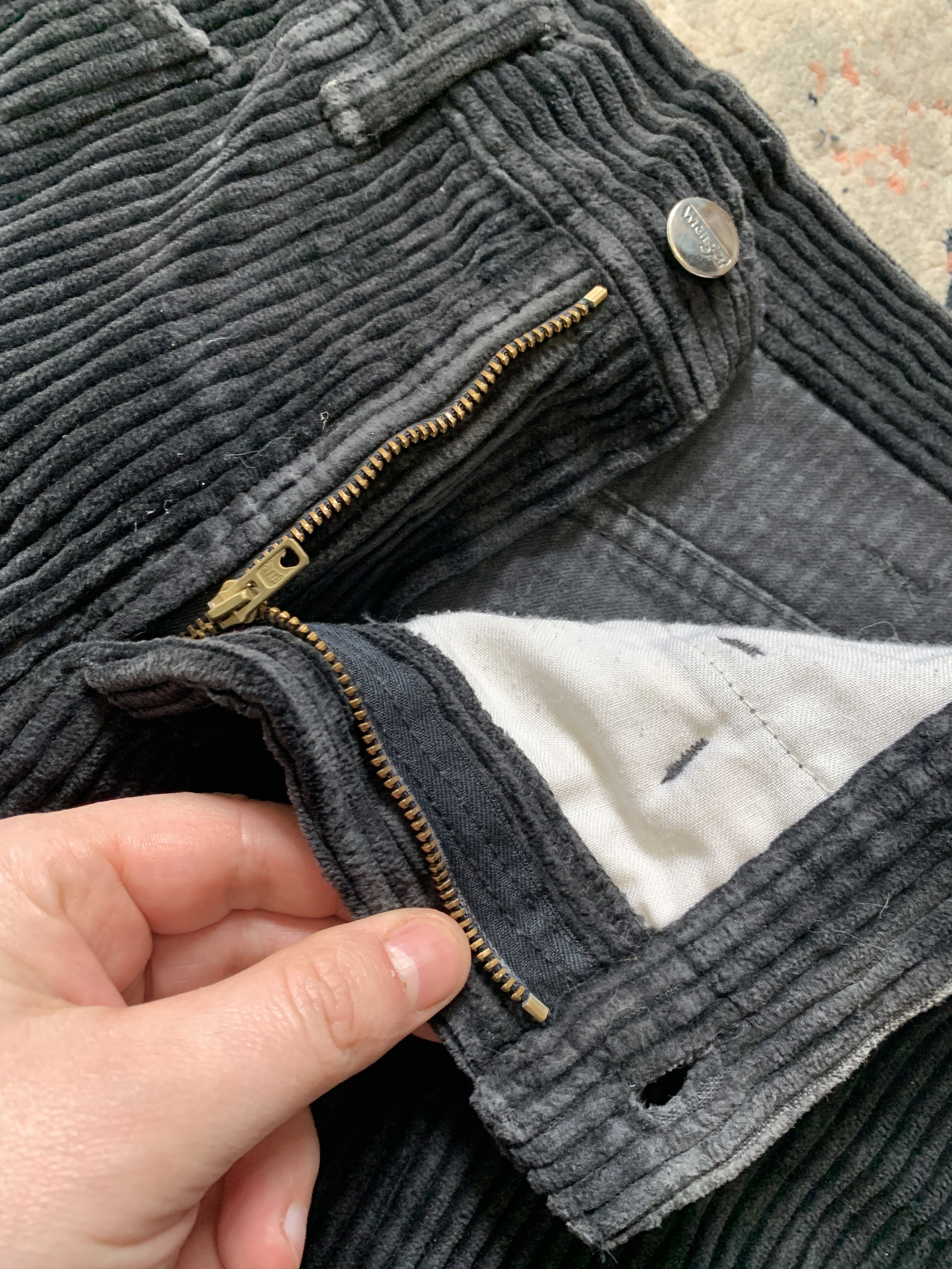 Vintage Rare Wrangler Velvet Pants Made In Belgium Size US 33 - 8 Thumbnail