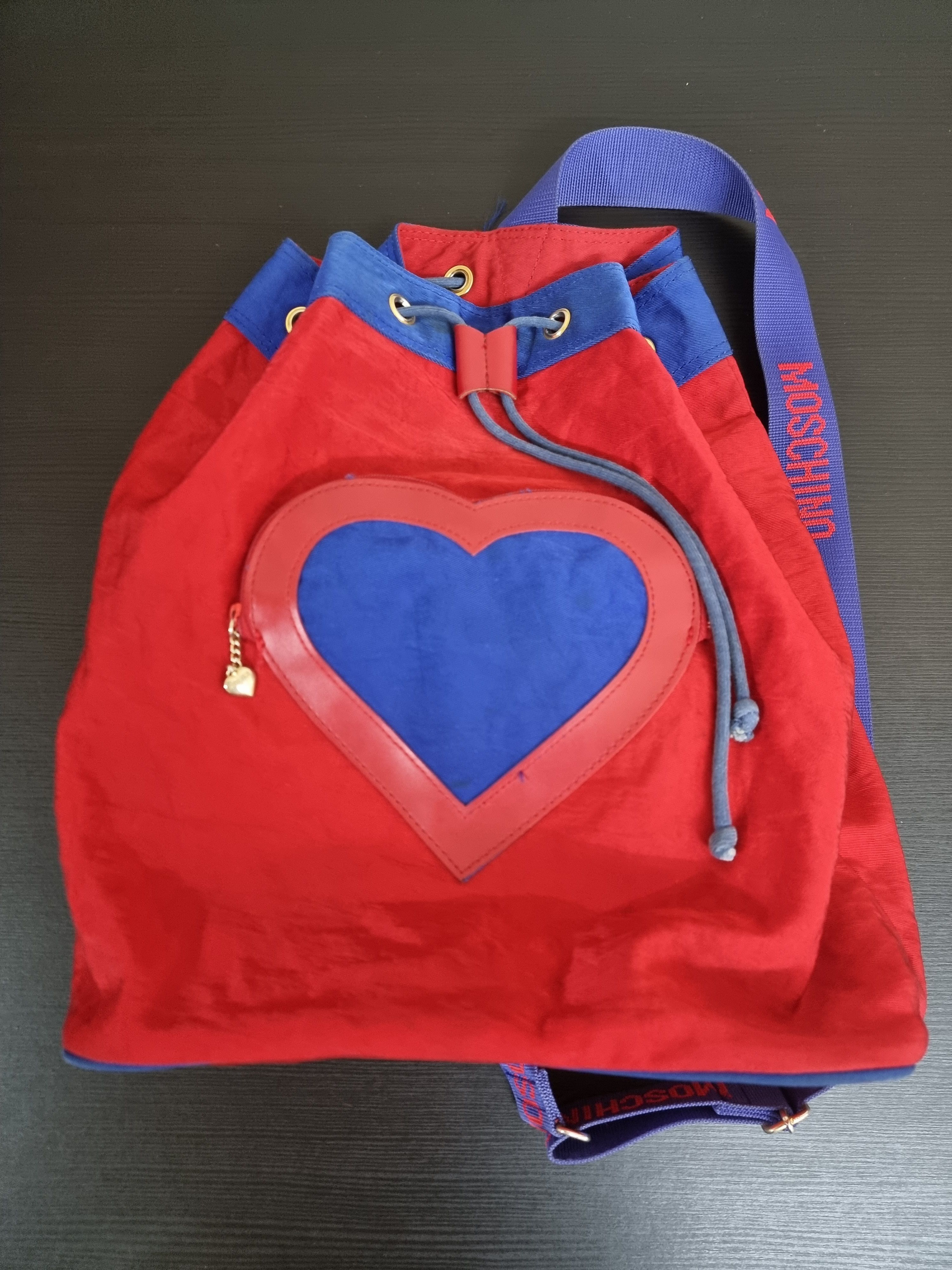Japanese Brand × Moschino Vtg Moschino by Maruem Japan heart bucket sling bag Size ONE SIZE - 3 Thumbnail