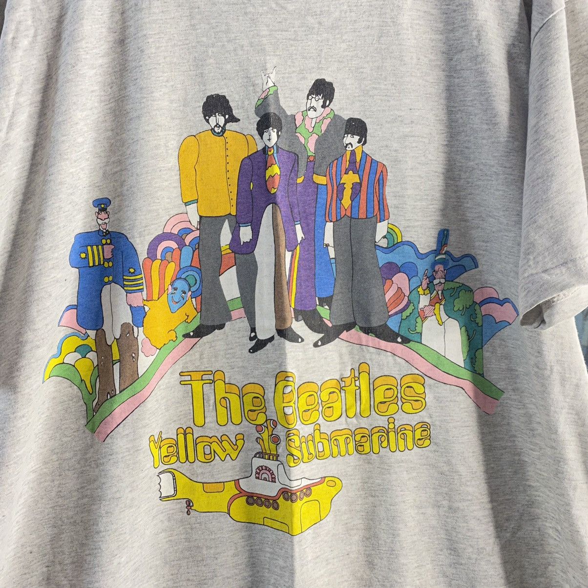 Band Tees VINTAGE 00s THE BEATLES LSD LOGO YELLOW SUBMARINE ALBUM TEE Size US L / EU 52-54 / 3 - 3 Thumbnail