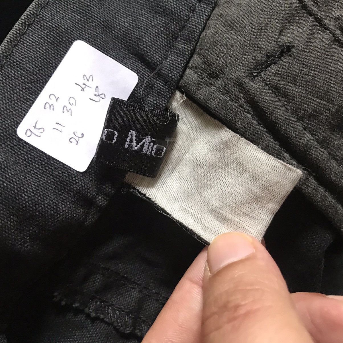 Cesore Mio Black Cargo Multi Pocket faded pant