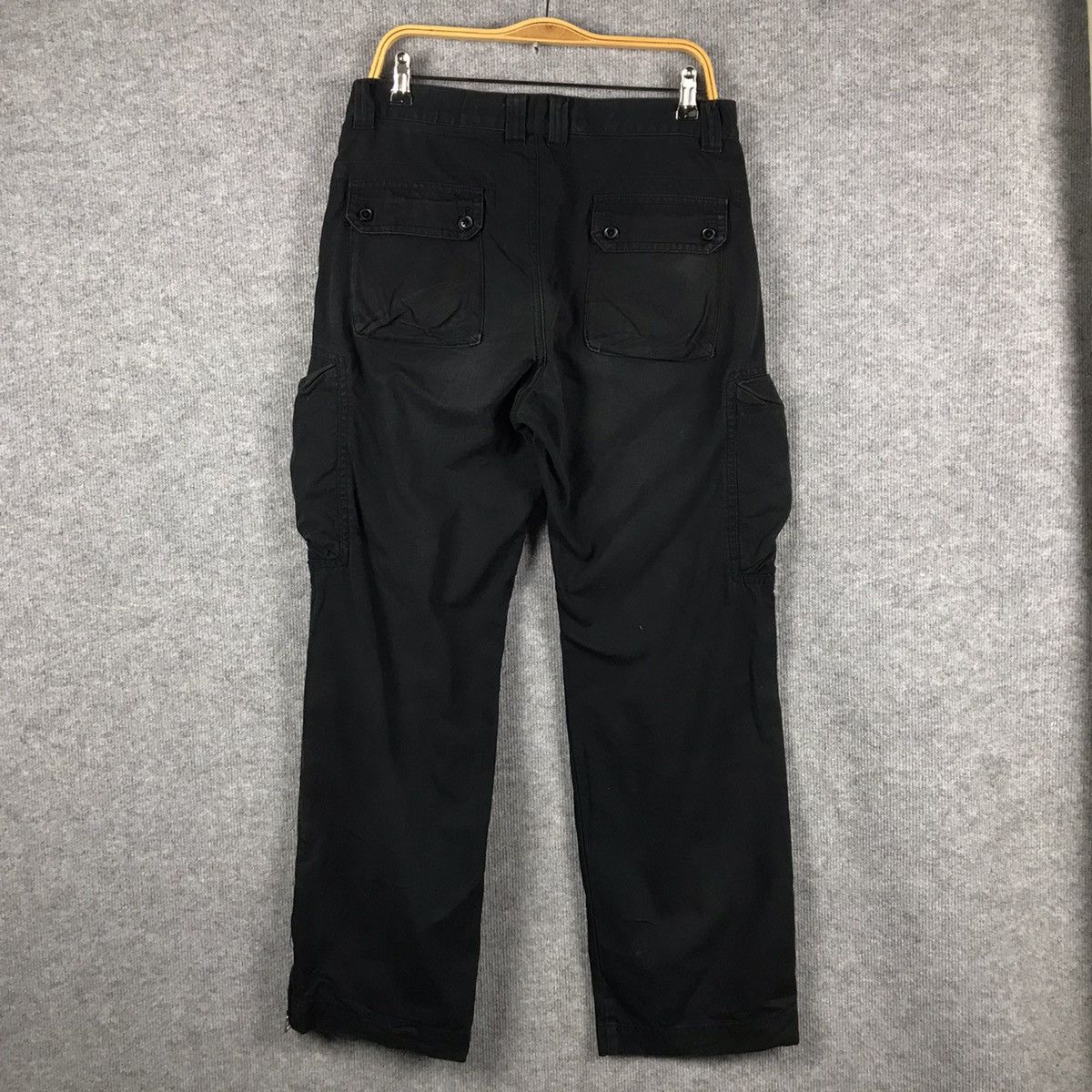 Cesore Mio Black Cargo Multi Pocket faded pant