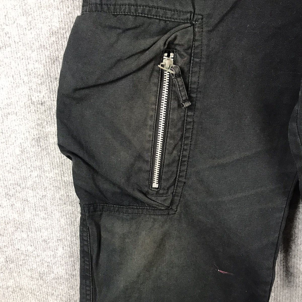 Cesore Mio Black Cargo Multi Pocket faded pant