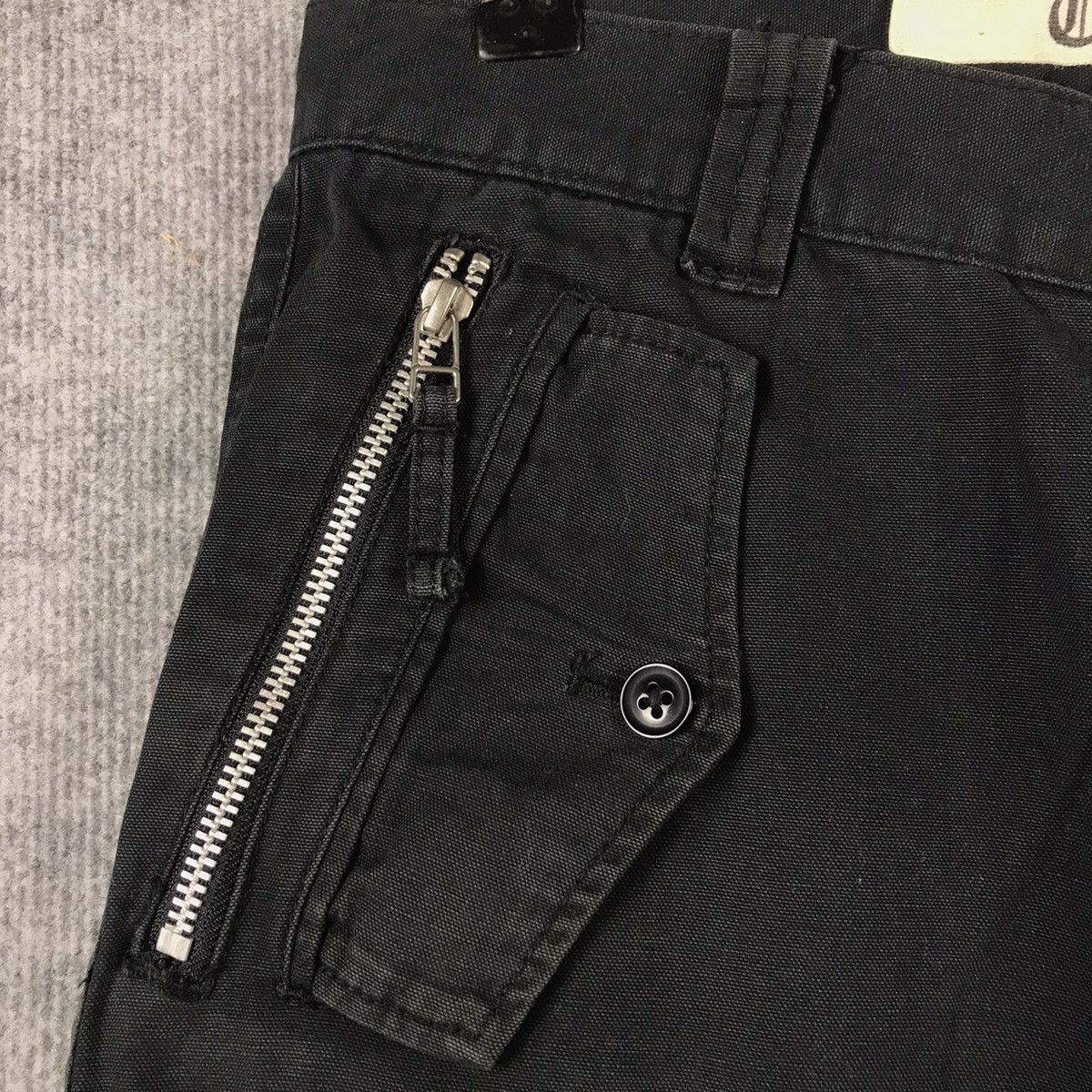 Cesore Mio Black Cargo Multi Pocket faded pant