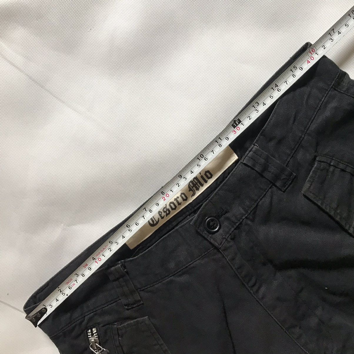 Cesore Mio Black Cargo Multi Pocket faded pant