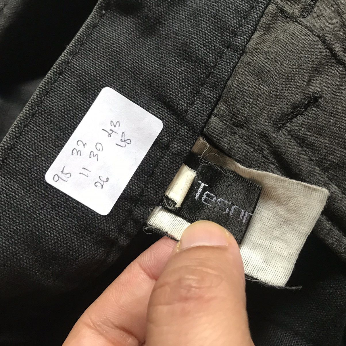 Cesore Mio Black Cargo Multi Pocket faded pant