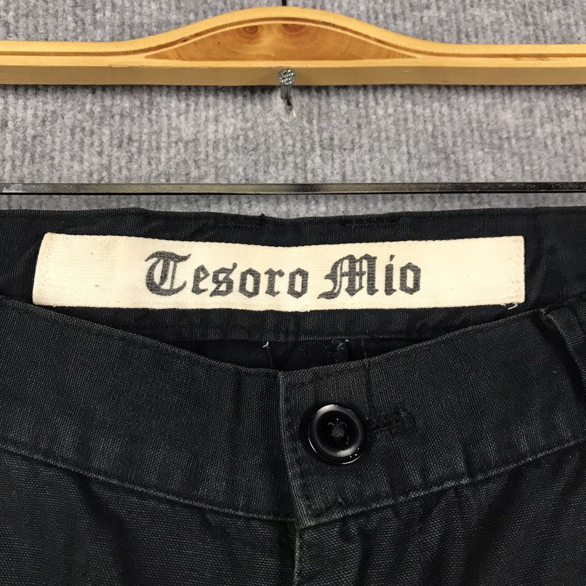 Cesore Mio Black Cargo Multi Pocket faded pant