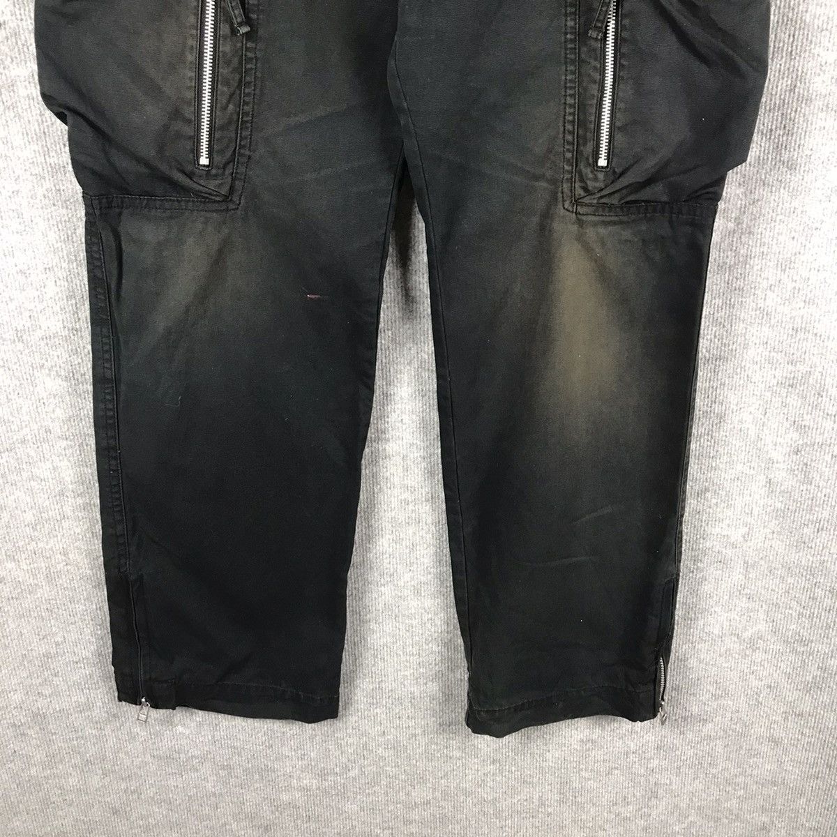 Cesore Mio Black Cargo Multi Pocket faded pant