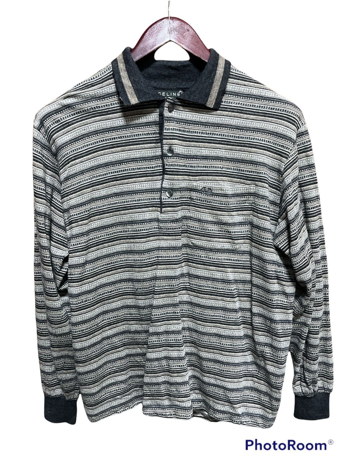 Celine Vintage Celine Homme Long Sleeve Shirt Size US M / EU 48-50 / 2 - 1 Thumbnail