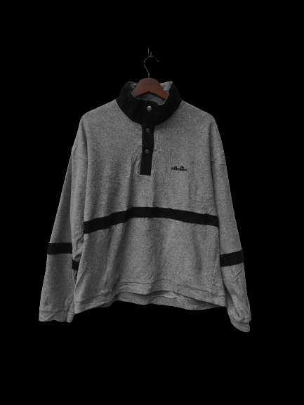 Ellesse Vintage Streetwear Ellesses Sweater Snap Button Size US L / EU 52-54 / 3 - 1 Thumbnail