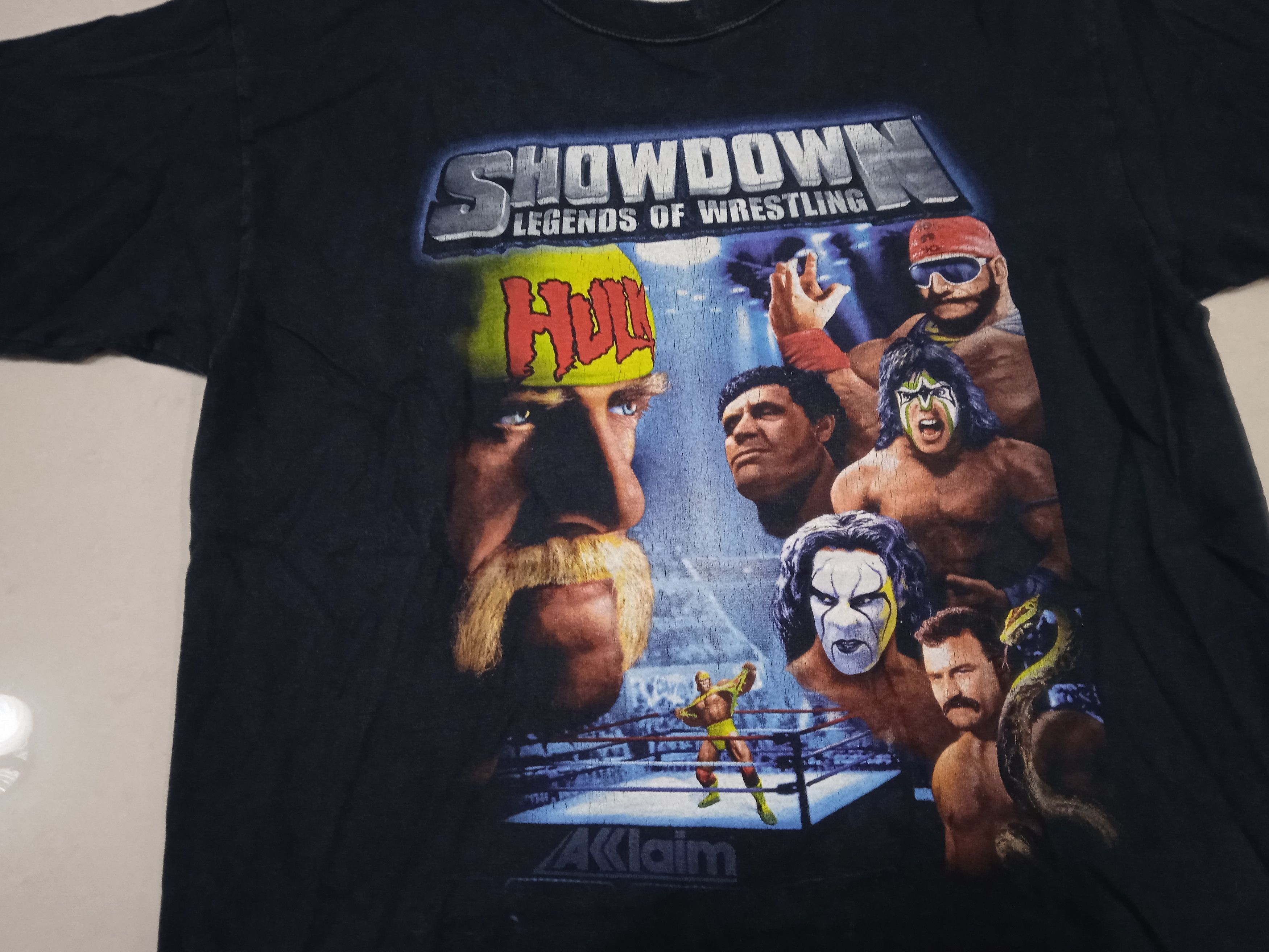 Vintage Vintage 00s Legends of Wrestling PS2 T-Shirt Playstation Size US L / EU 52-54 / 3 - 3 Thumbnail