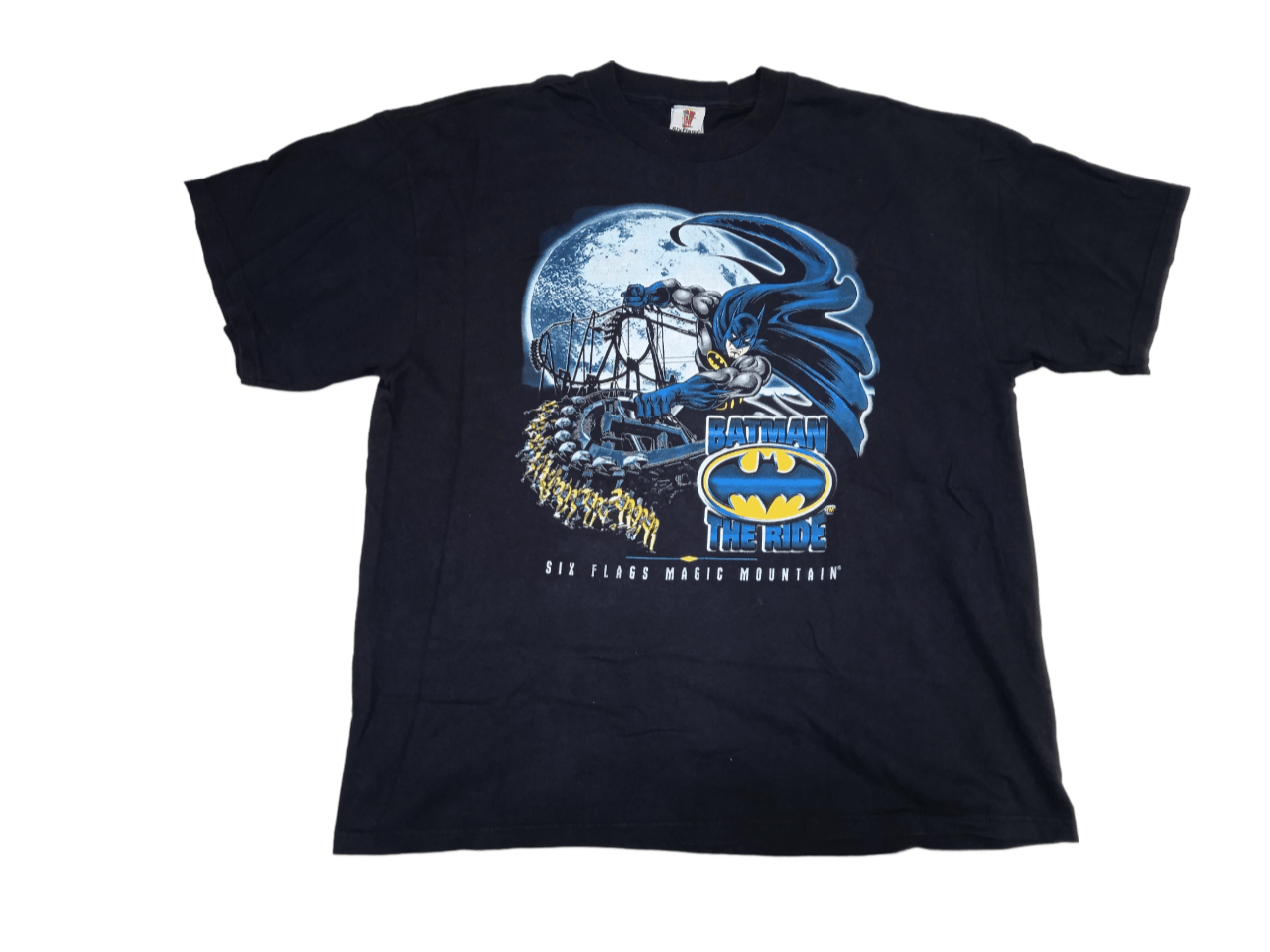 Vintage Vintage 2000s Batman the Ride Six Flags T-Shirt Size US XL / EU 56 / 4 - 1 Thumbnail