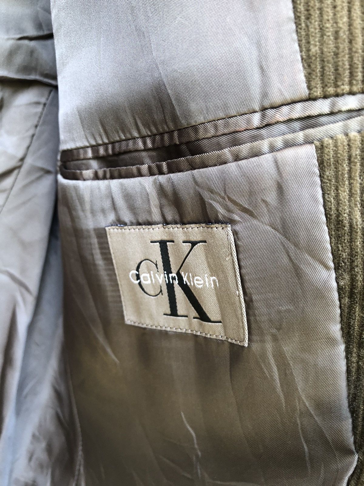 Calvin Klein Vintage Calvin Klein Corduroy Blazer Jacket Size US L / EU 52-54 / 3 - 3 Thumbnail