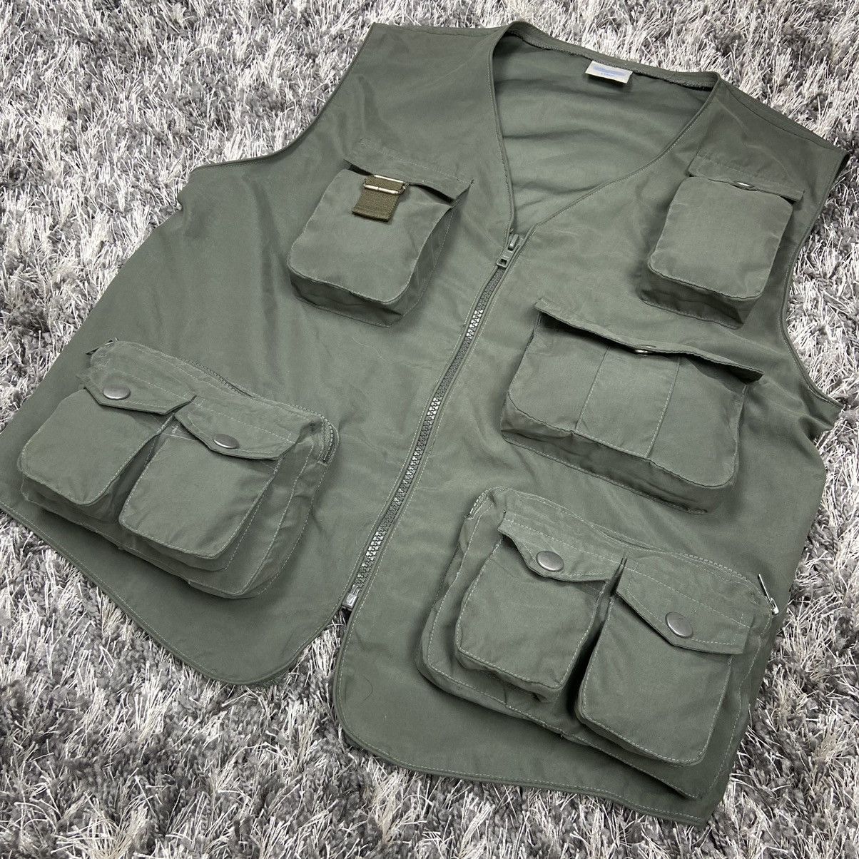 Japanese Brand ARCHIVE BAGGY PUFF MULTIPOCKET UTILITY BONDAGE VEST - № 2087 Size US M / EU 48-50 / 2 - 3 Thumbnail
