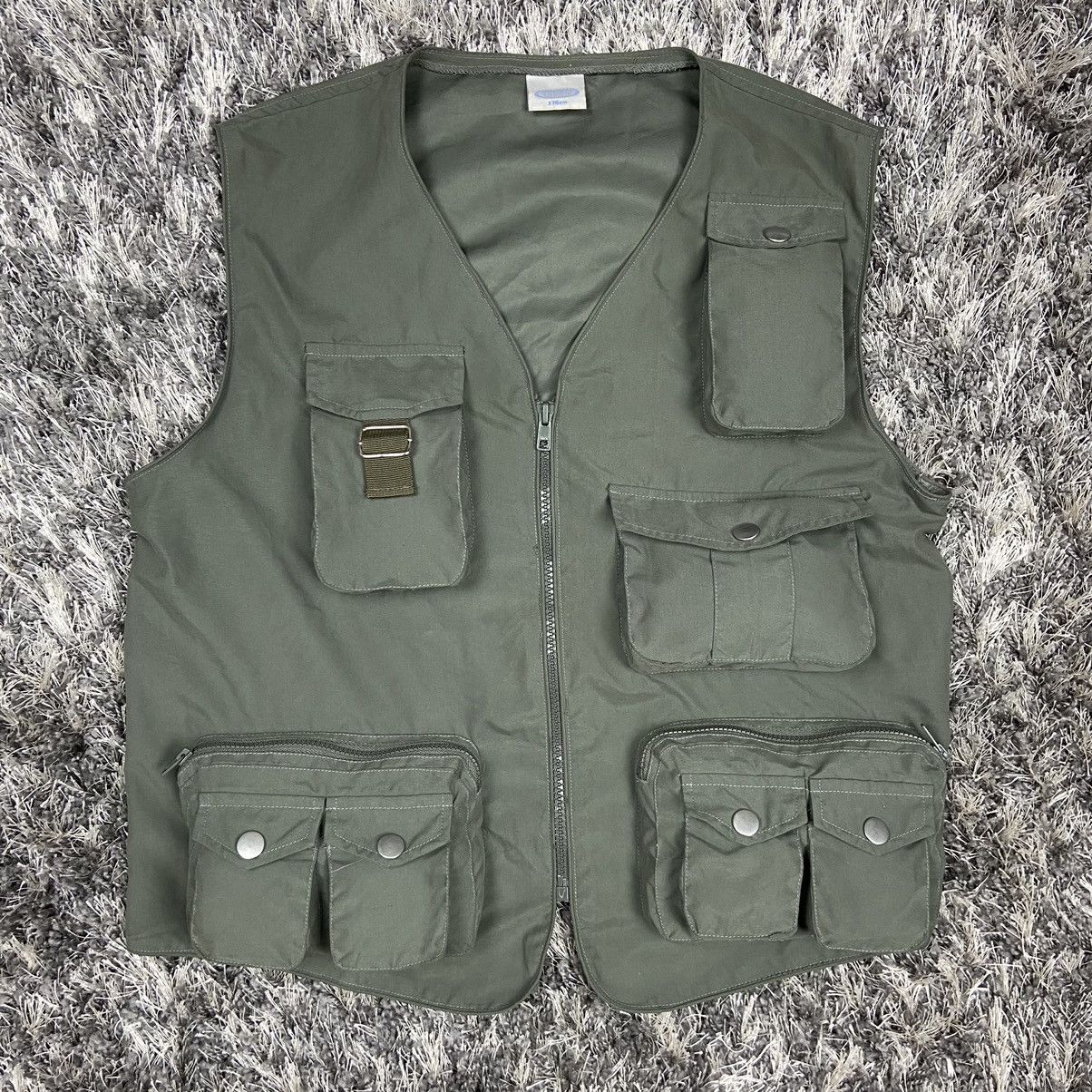 Japanese Brand ARCHIVE BAGGY PUFF MULTIPOCKET UTILITY BONDAGE VEST - № 2087 Size US M / EU 48-50 / 2 - 2 Thumbnail