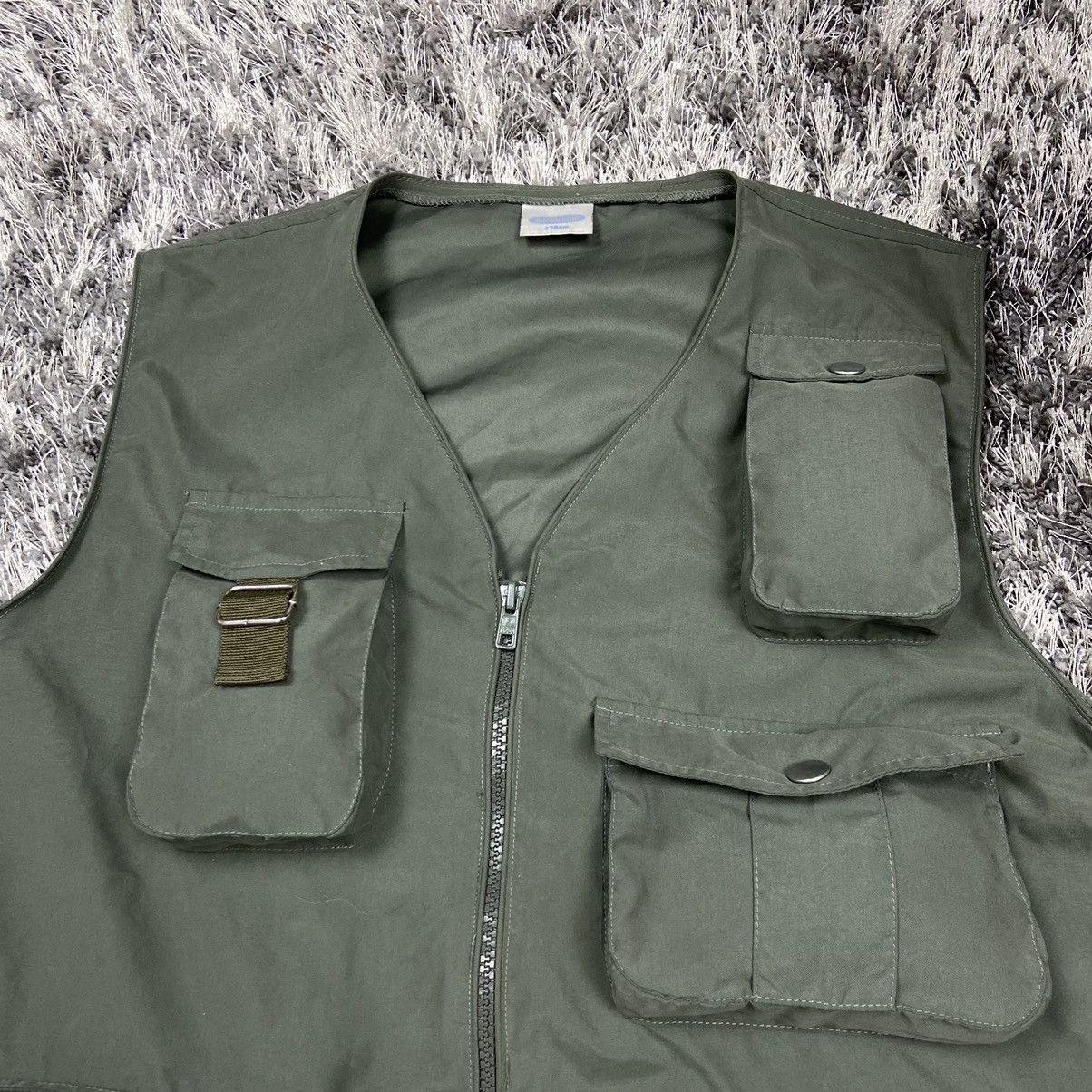 Japanese Brand ARCHIVE BAGGY PUFF MULTIPOCKET UTILITY BONDAGE VEST - № 2087 Size US M / EU 48-50 / 2 - 4 Thumbnail