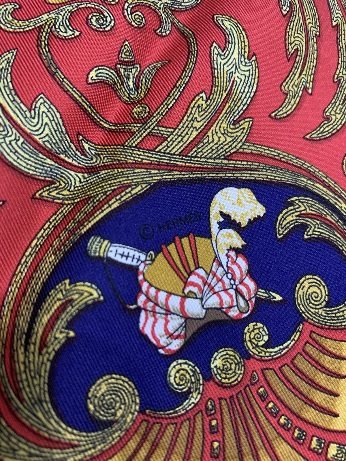 Hermes HERMES CHEVAL TURC SILK HANDKERCHIEF SCARF Size ONE SIZE - 6 Thumbnail