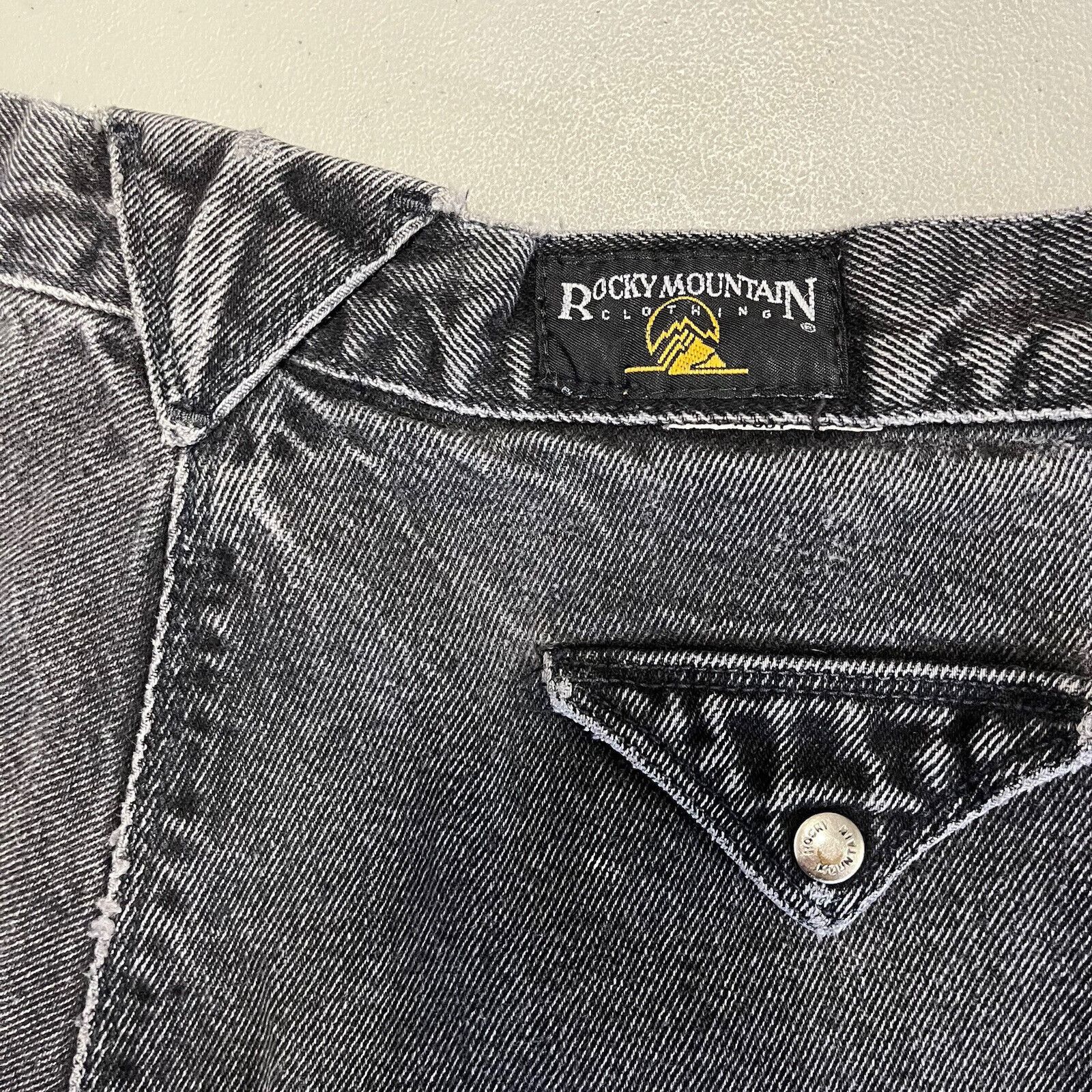 Vintage Vintage Rocky Mountain Denim Jeans Size 32/13 USA Made Black Size 32" / US 10 / IT 46 - 5 Thumbnail