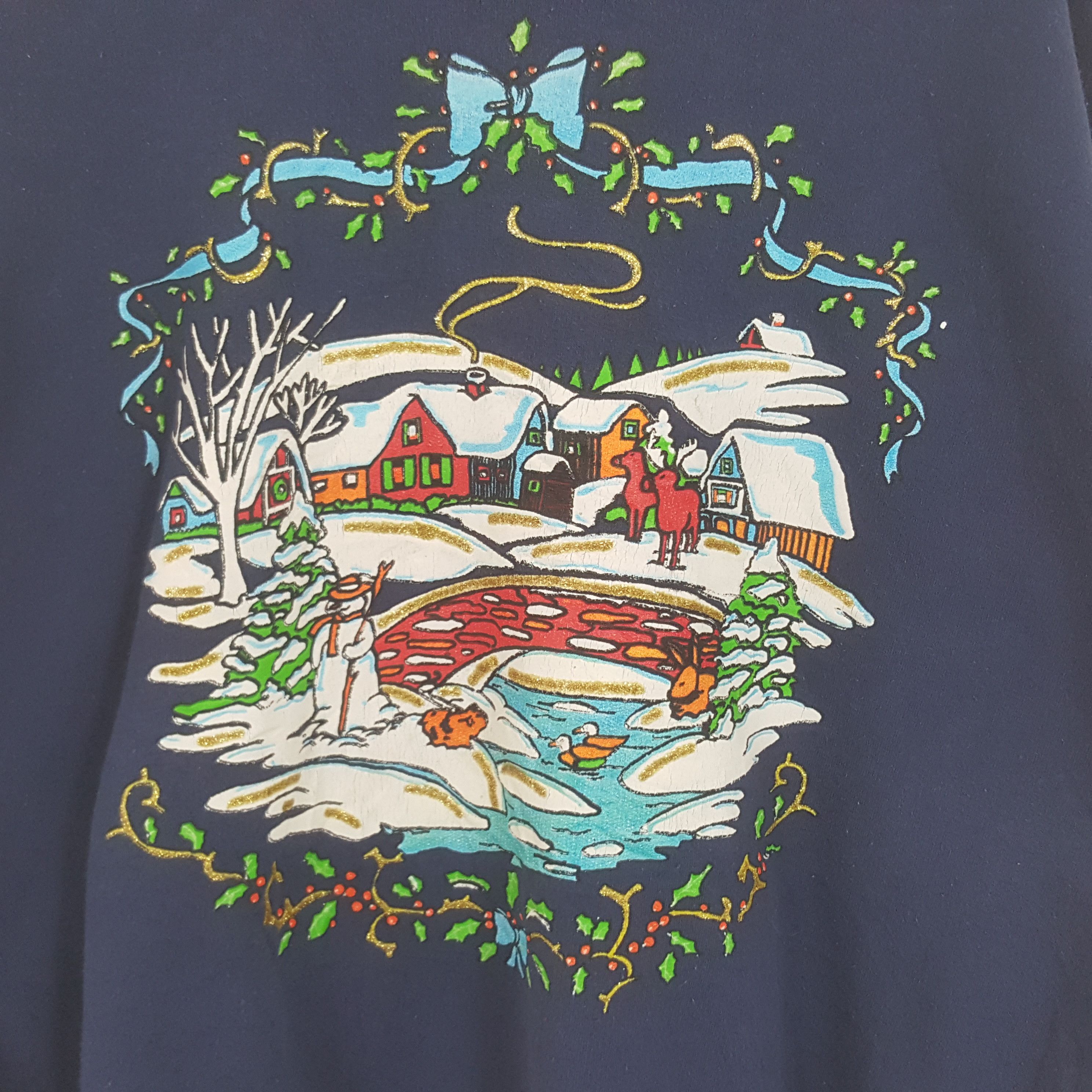 Other Vintage Hanes Art Winter Landscapes Sweatshirt Size US L / EU 52-54 / 3 - 2 Thumbnail