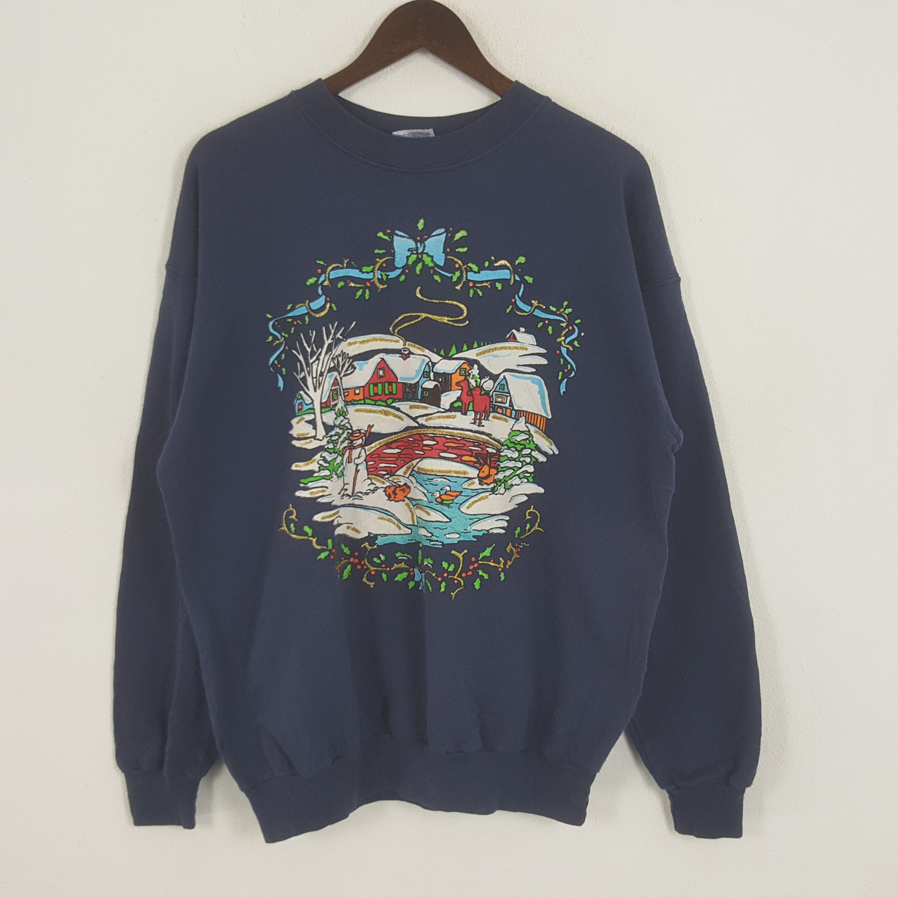 Vintage Hanes Art Winter Landscapes Sweatshirt