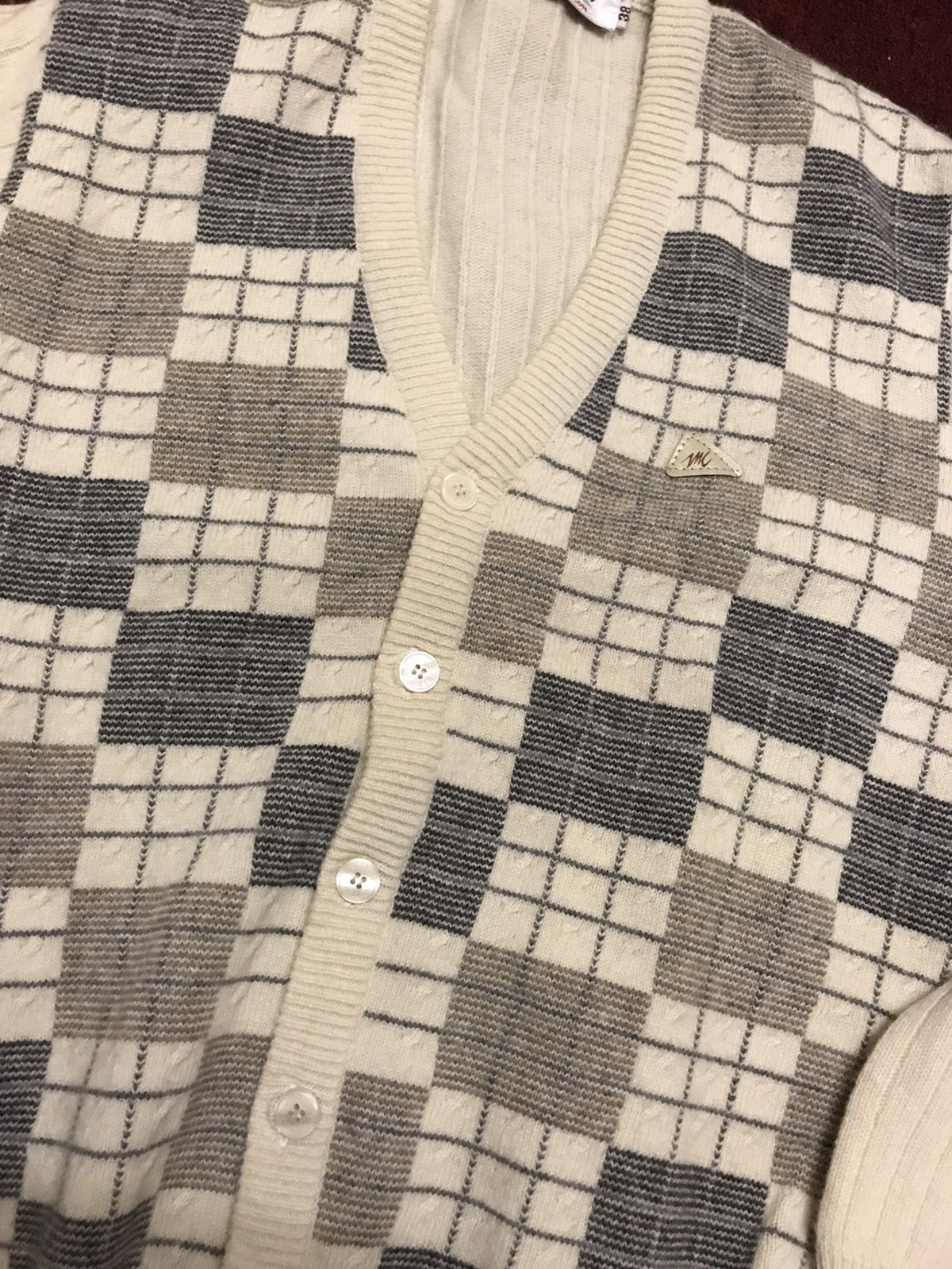 Tyler The Creator × Vintage Plaid wool cardigan 80s large sweater Size US L / EU 52-54 / 3 - 2 Thumbnail