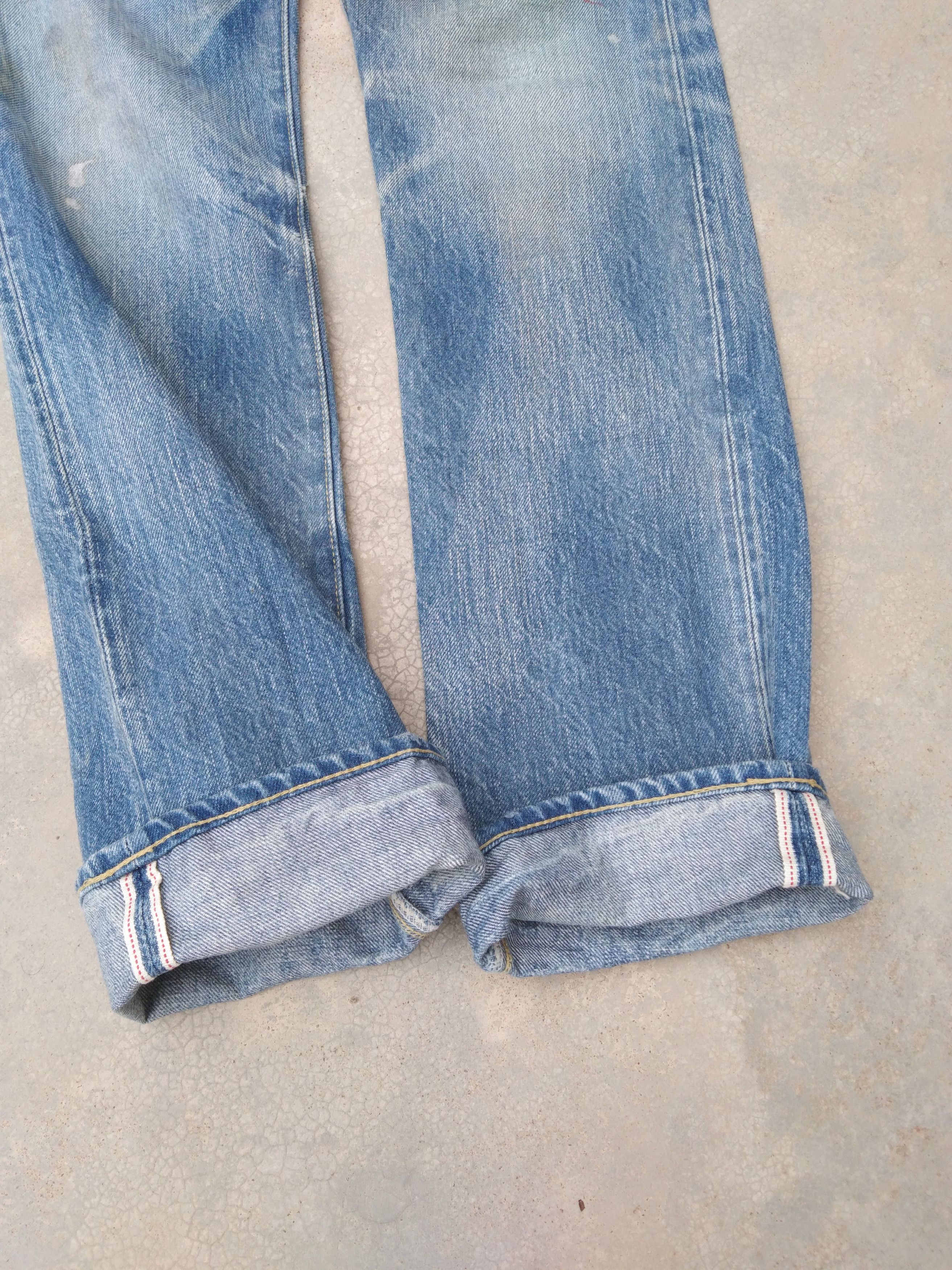 Japanese Brand × Jean × Vintage Vintage Heddie Lovu Selvedge Redline Painter Jeans 29x32 Size US 29 - 5 Thumbnail