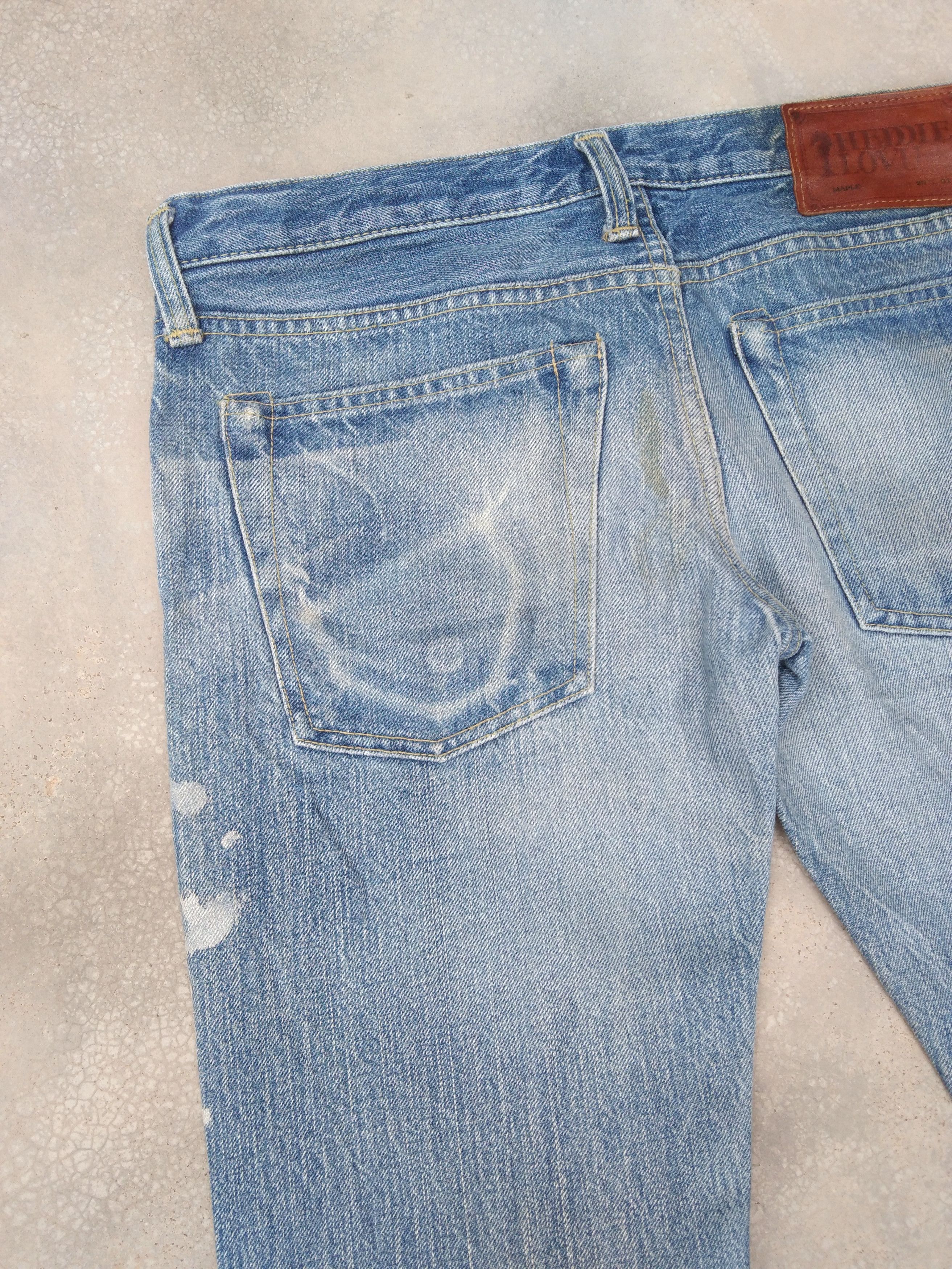 Japanese Brand × Jean × Vintage Vintage Heddie Lovu Selvedge Redline Painter Jeans 29x32 Size US 29 - 3 Thumbnail