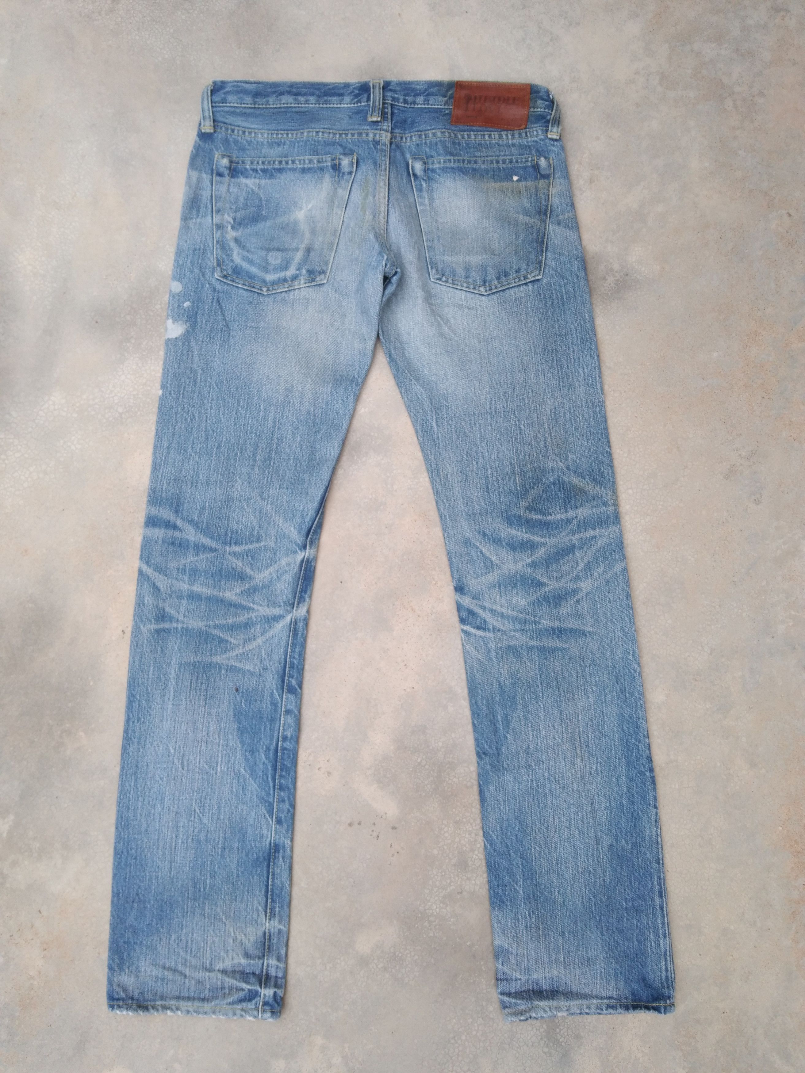 Japanese Brand × Jean × Vintage Vintage Heddie Lovu Selvedge Redline Painter Jeans 29x32 Size US 29 - 2 Thumbnail