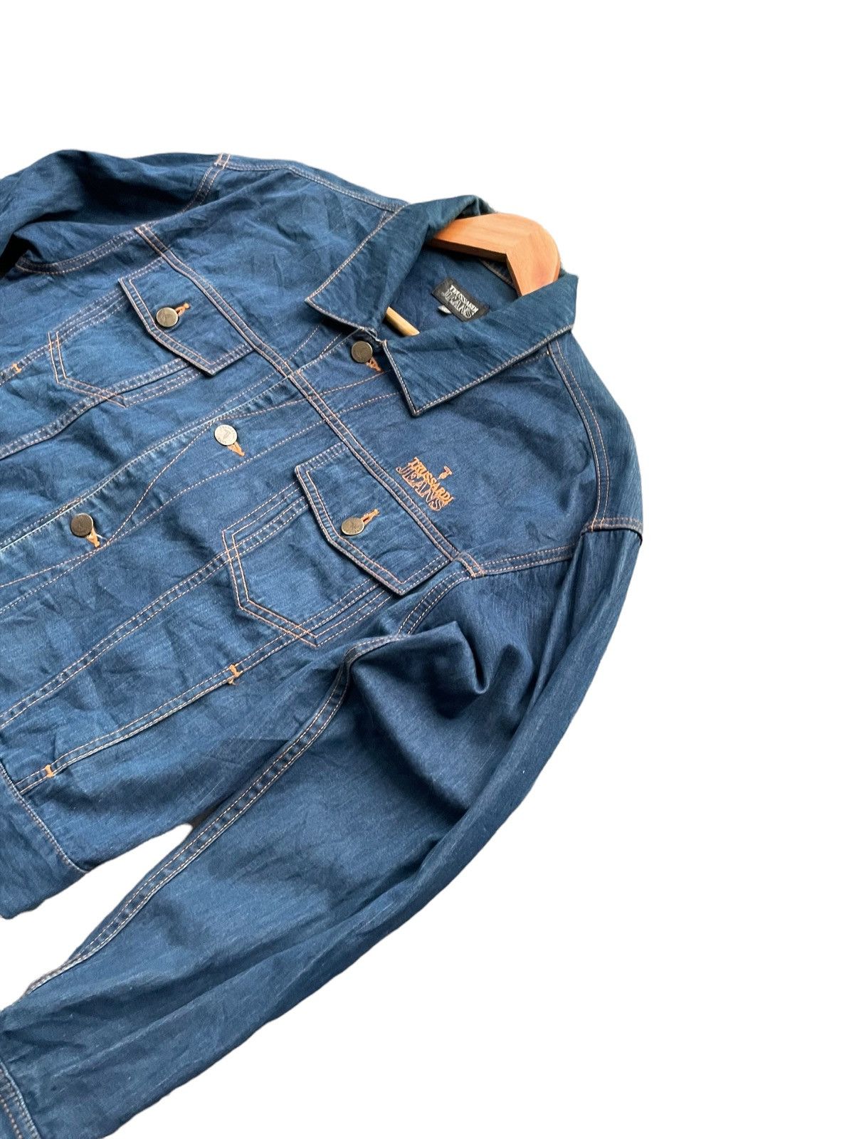 Trussardi × Vintage Vintage Trussardi Jeans Denim Jacket Size US M / EU 48-50 / 2 - 4 Thumbnail