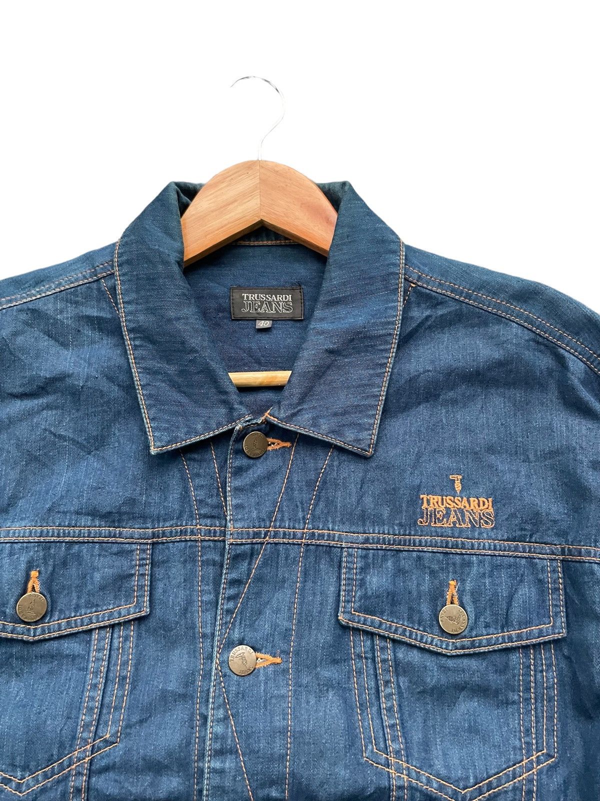 Trussardi × Vintage Vintage Trussardi Jeans Denim Jacket Size US M / EU 48-50 / 2 - 6 Thumbnail