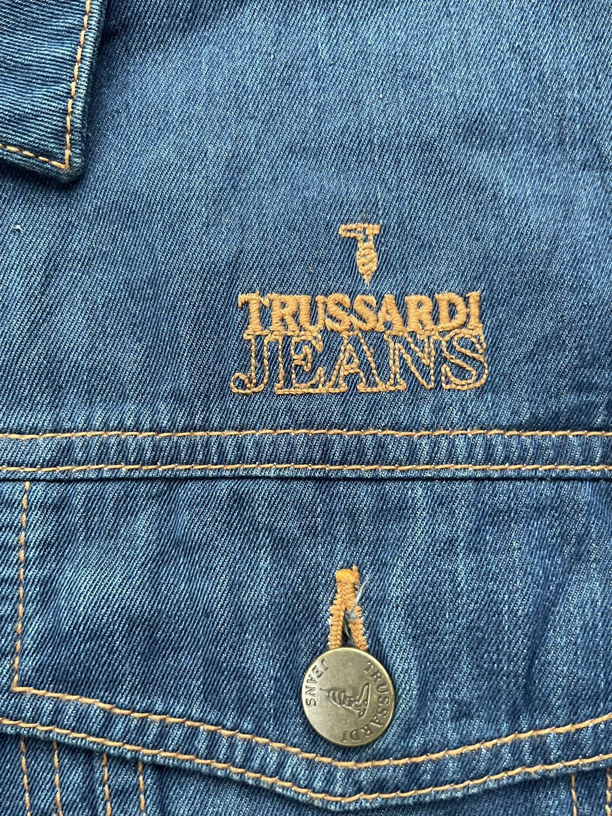 Trussardi × Vintage Vintage Trussardi Jeans Denim Jacket Size US M / EU 48-50 / 2 - 14 Thumbnail