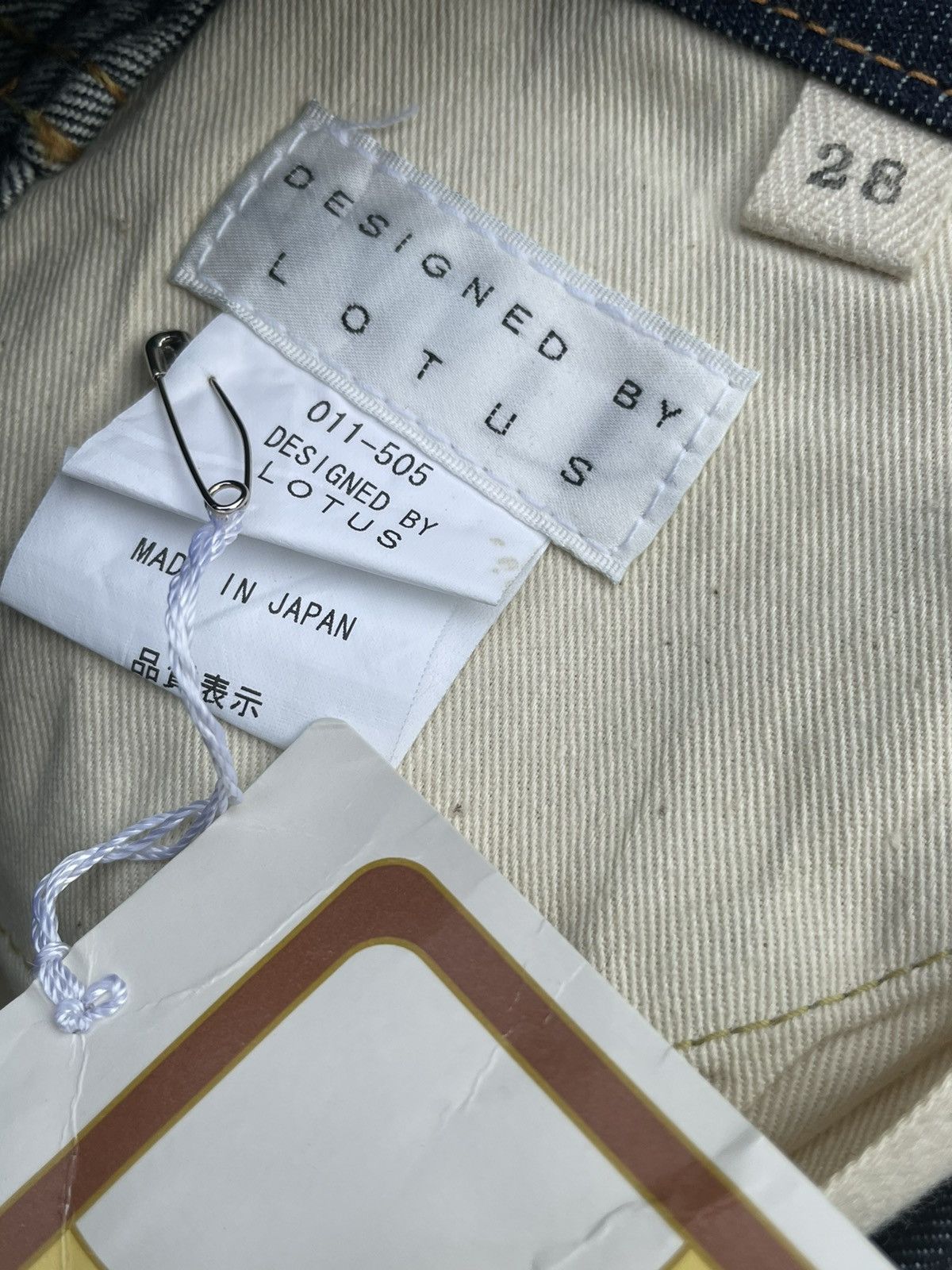 Designer × Japanese Brand Deadstock Design by Lotus Raw Denim Size US 27 - 15 Thumbnail