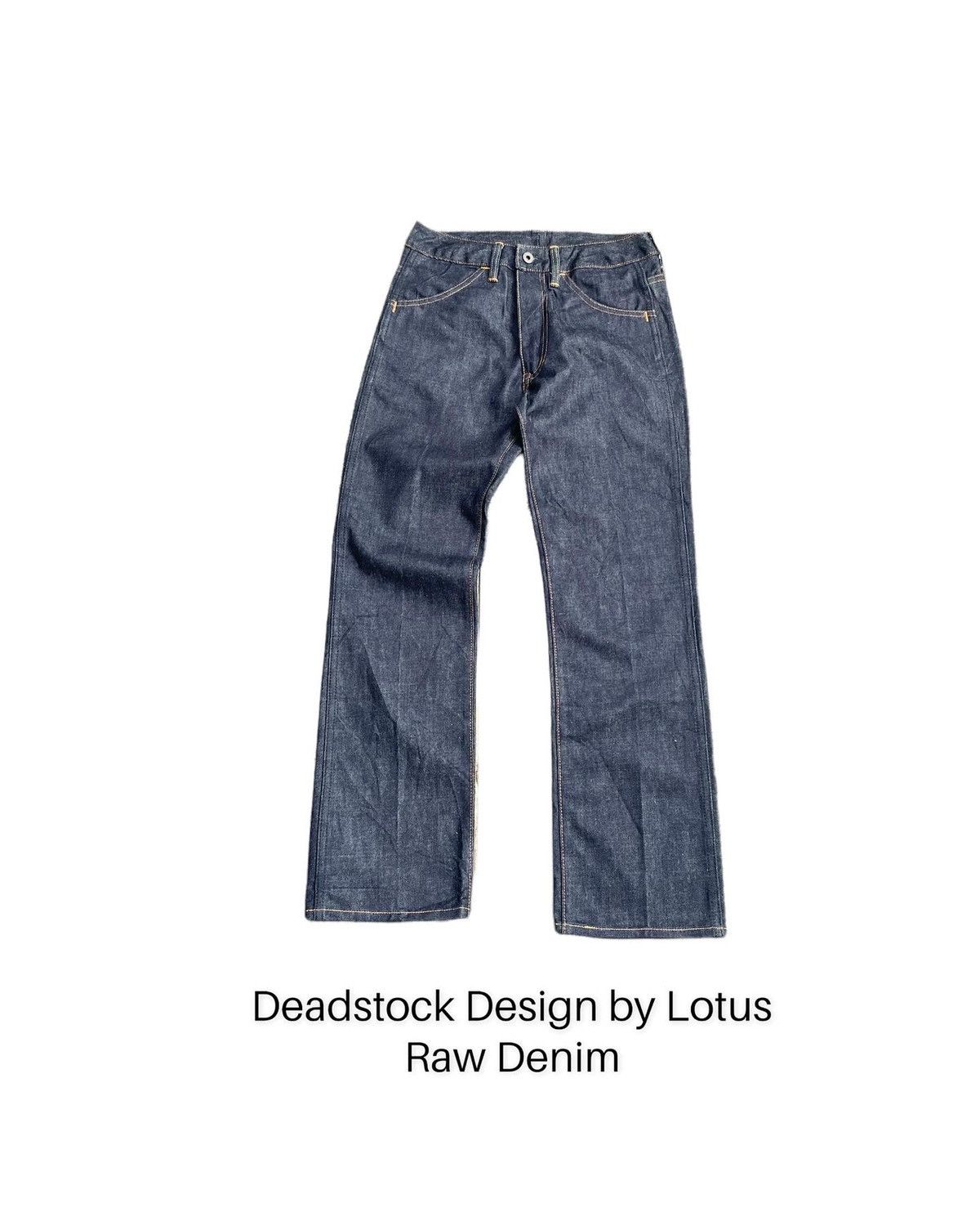 Designer × Japanese Brand Deadstock Design by Lotus Raw Denim Size US 27 - 1 Thumbnail