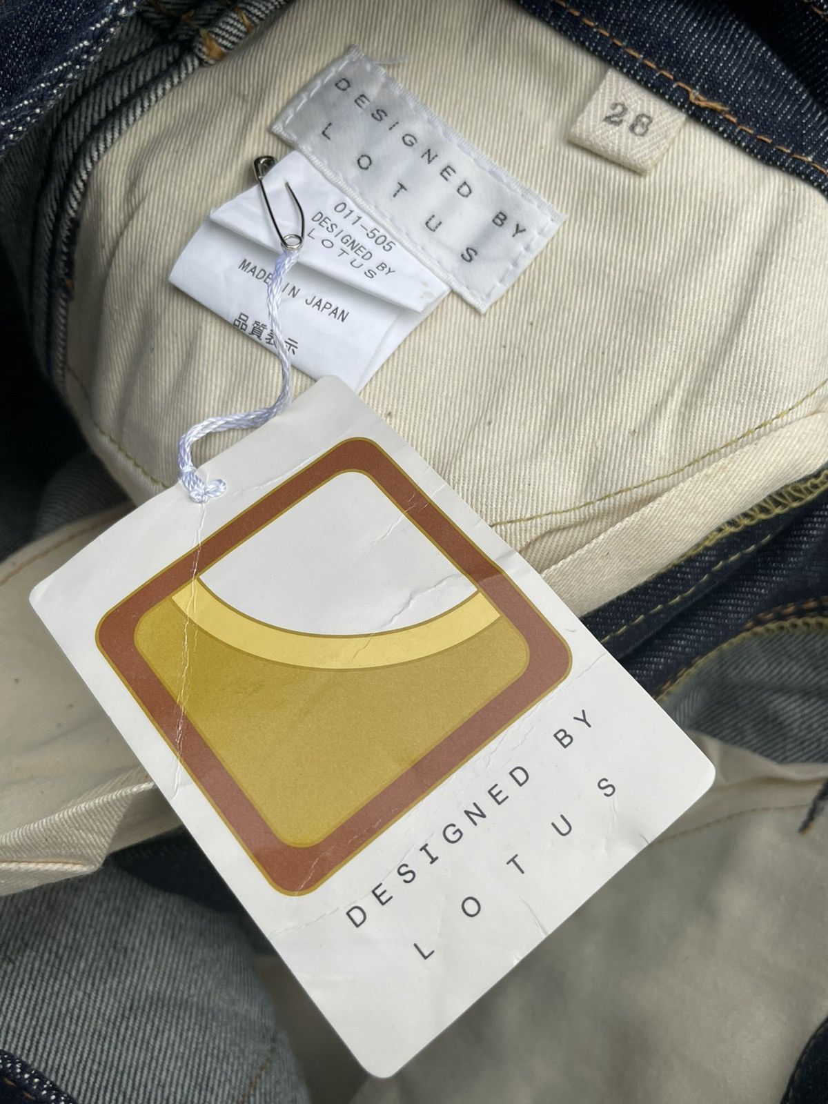 Designer × Japanese Brand Deadstock Design by Lotus Raw Denim Size US 27 - 16 Thumbnail