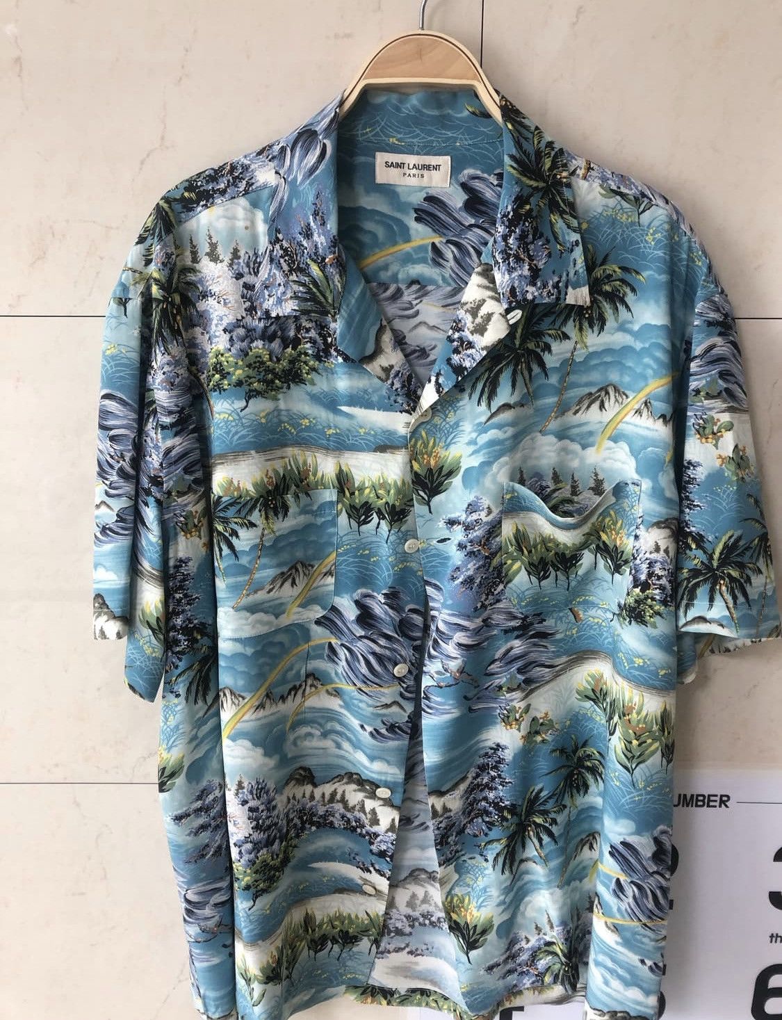 Saint laurent 16ss surf hawaian shirts sz41