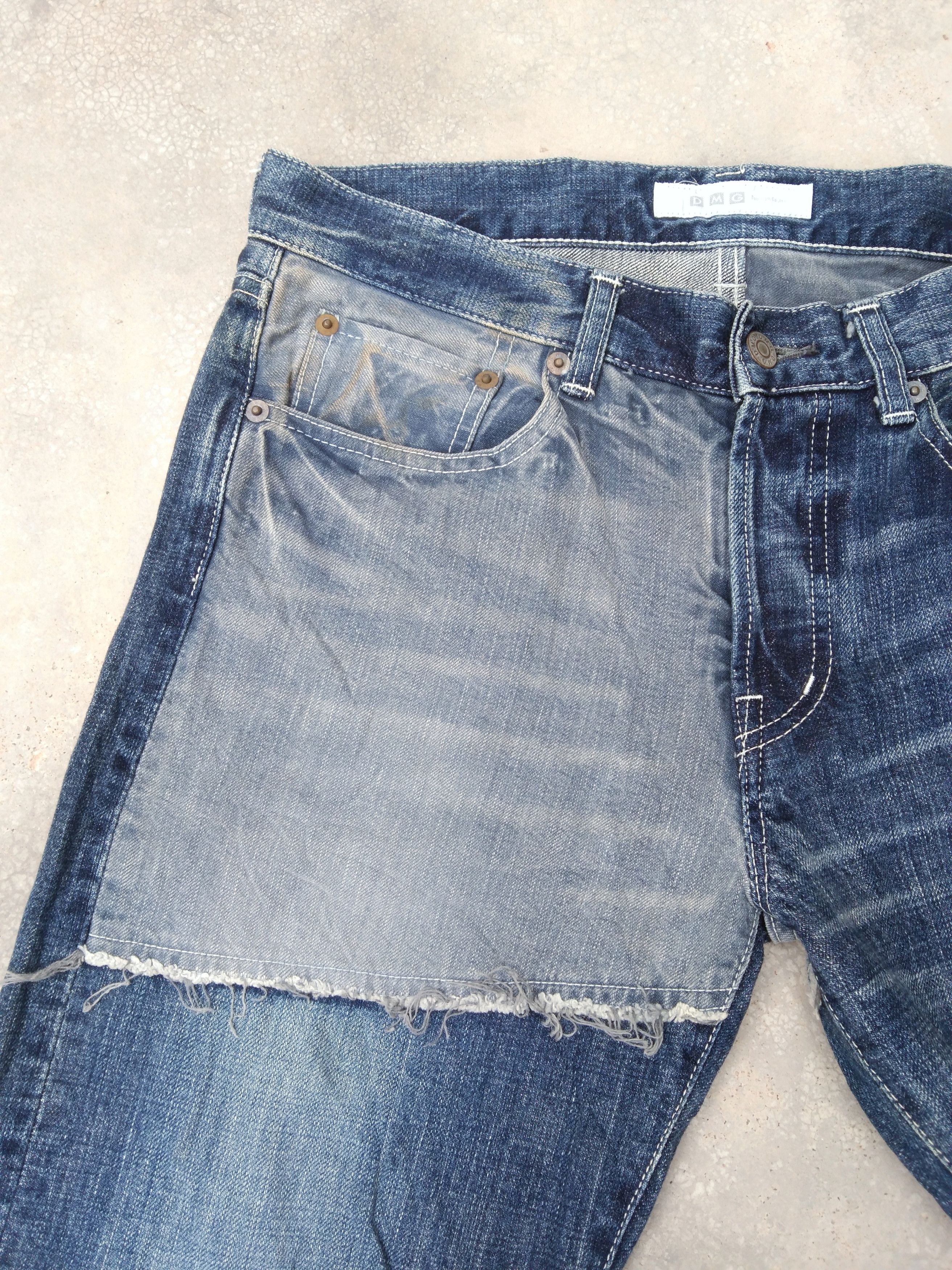 Japanese Brand Vintage Avant Garde Style D.M.G Domingo Japan Jeans 31x32 Size US 31 - 4 Thumbnail
