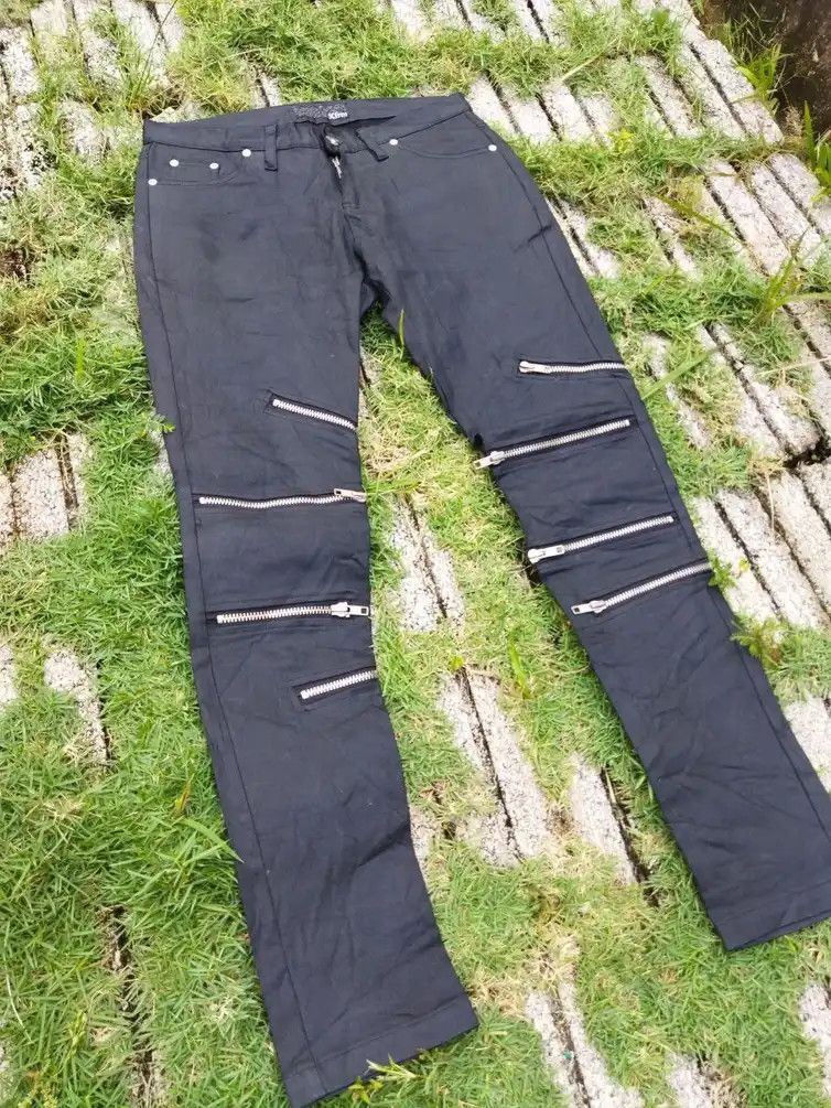 Japanese Brand Japanese Xfrm Punk Style Zipper Pants Size US 29 - 20 Thumbnail
