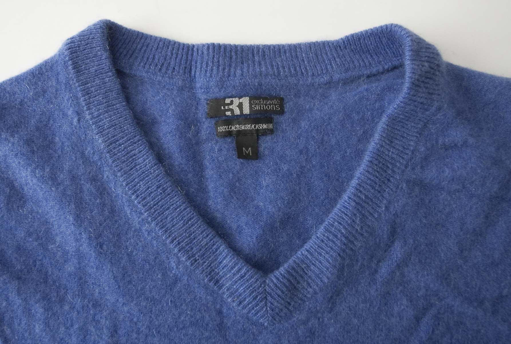 Simons Le 31 by Simons Sweater 100% Cashmere Elbow Patch Size M Size US M / EU 48-50 / 2 - 6 Thumbnail