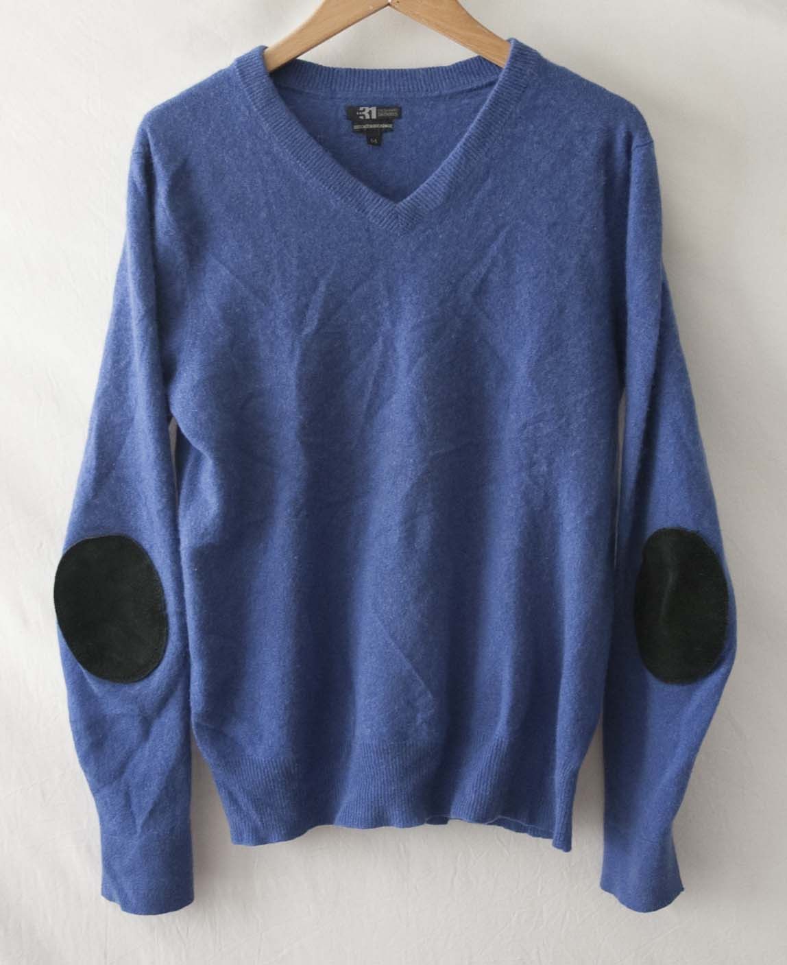 Simons Le 31 by Simons Sweater 100% Cashmere Elbow Patch Size M Size US M / EU 48-50 / 2 - 2 Thumbnail