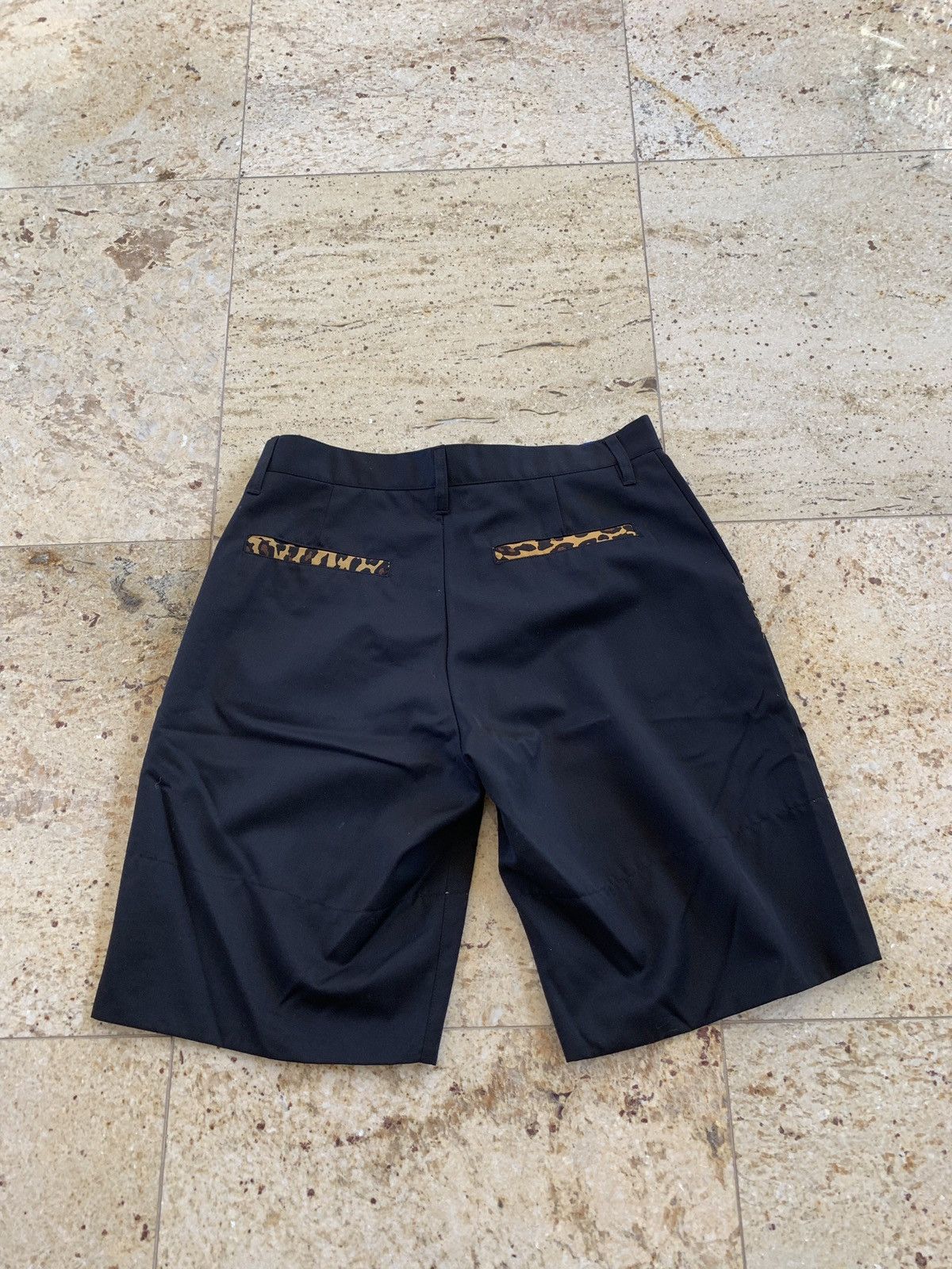 Undercover Black Shorts With Cheetah Trim Size US 33 - 12 Thumbnail
