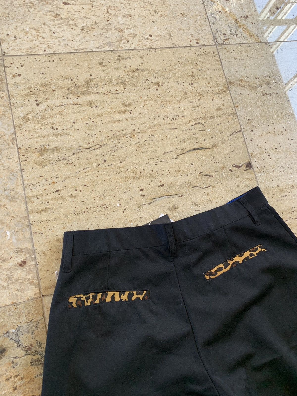 Undercover Black Shorts With Cheetah Trim Size US 33 - 13 Thumbnail