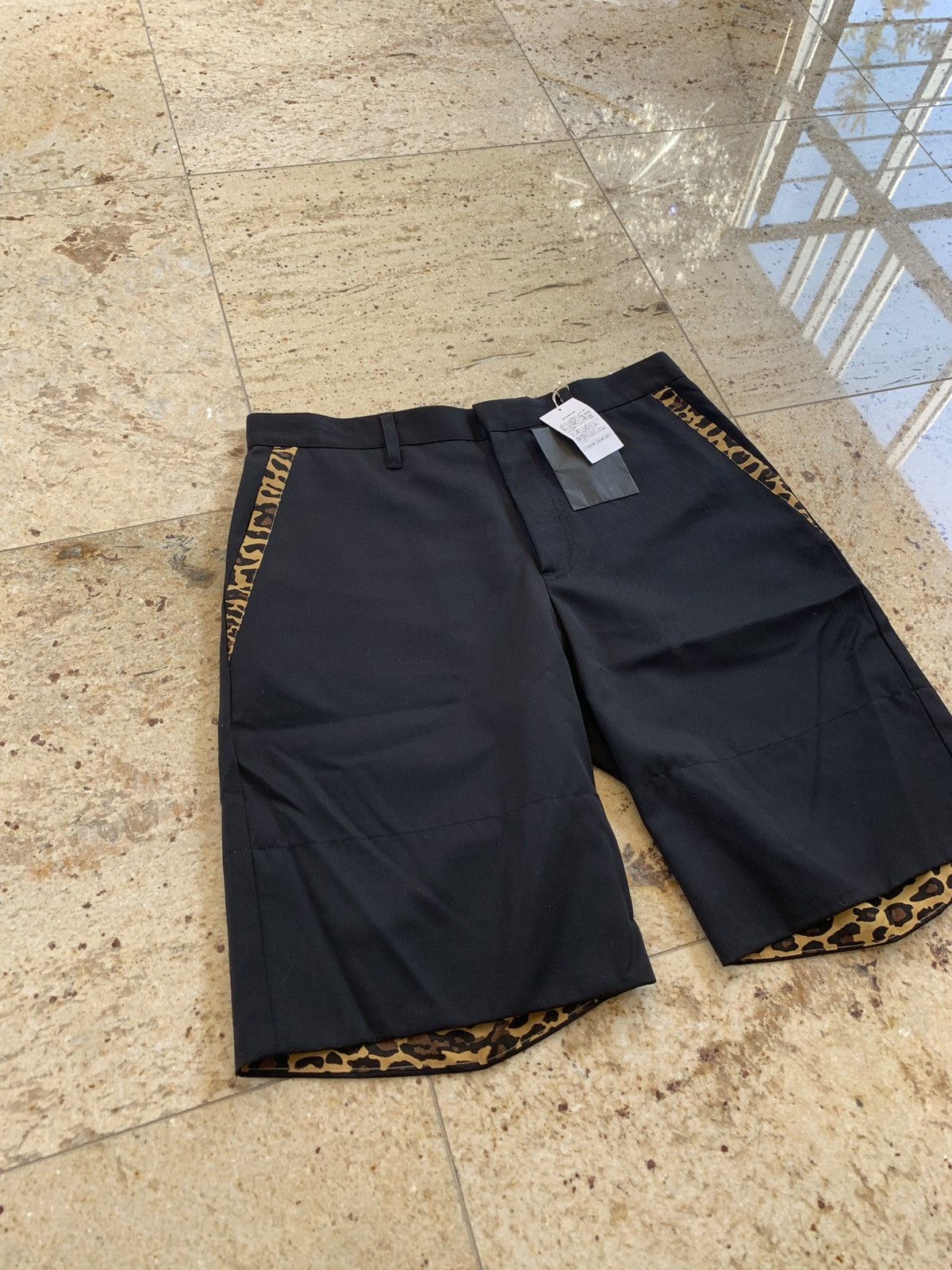 Undercover Black Shorts With Cheetah Trim Size US 33 - 3 Thumbnail