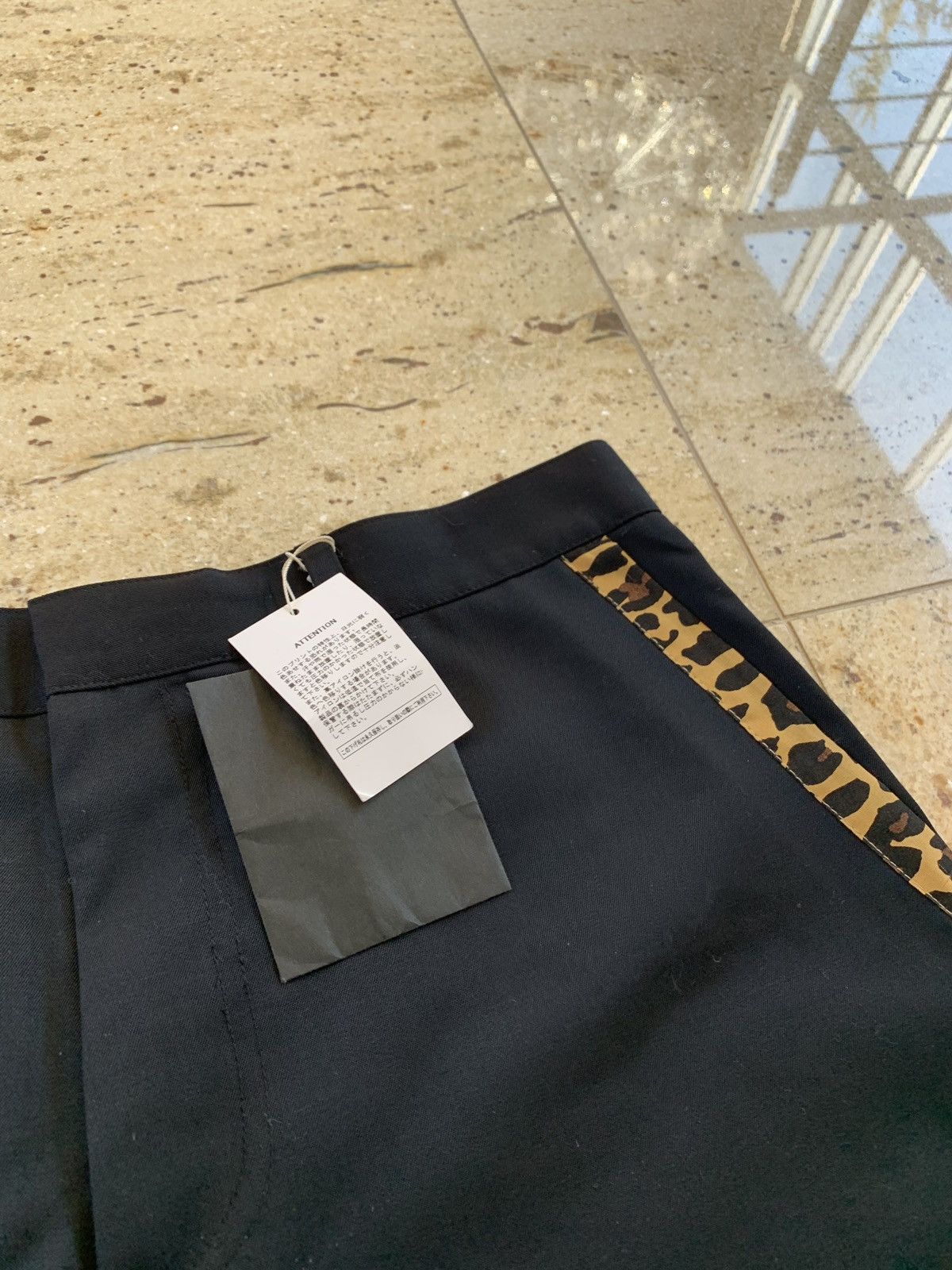 Undercover Black Shorts With Cheetah Trim Size US 33 - 9 Thumbnail