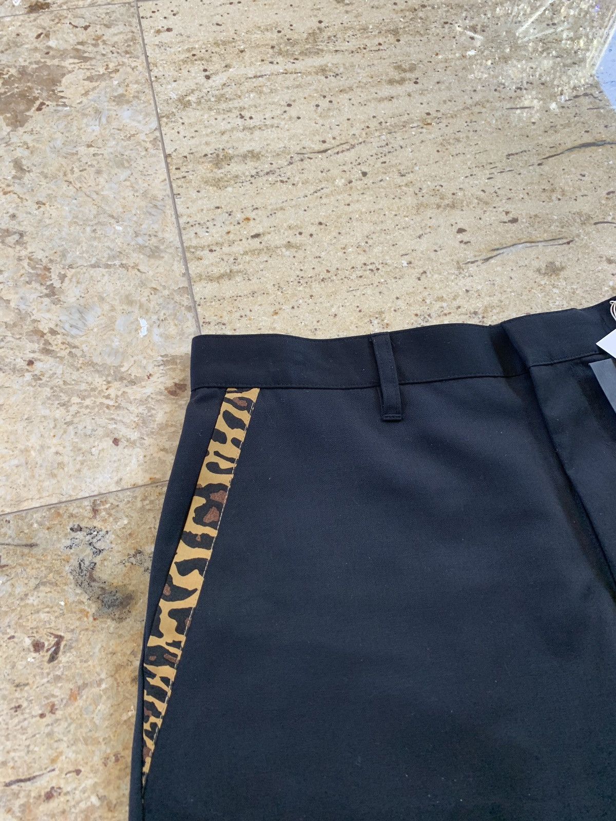 Undercover Black Shorts With Cheetah Trim Size US 33 - 5 Thumbnail