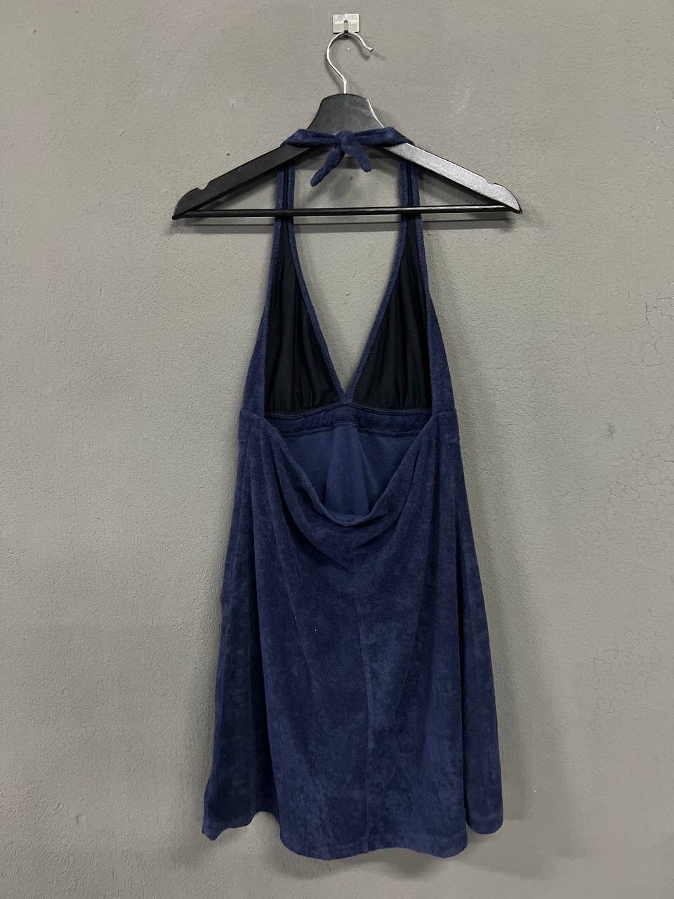 Ralph Lauren RALPH LAURENT NAVY BLUE TERRY CLOTH HALTER DRESS Size L / US 10 / IT 46 - 5 Thumbnail