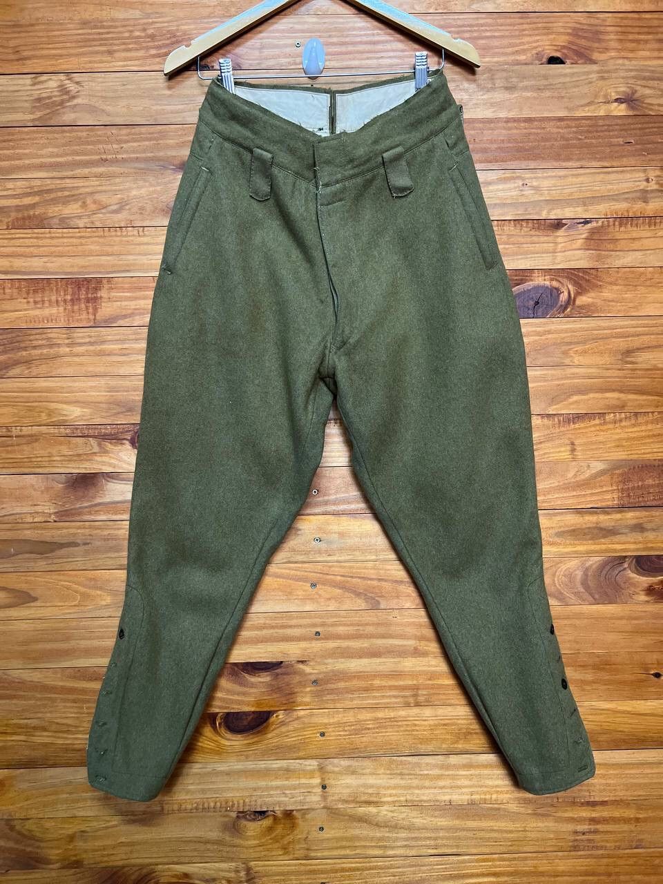 Vintage VINTAGE ARMY STYLE WOOL PANTS Size US 28 / EU 44 - 1 Thumbnail