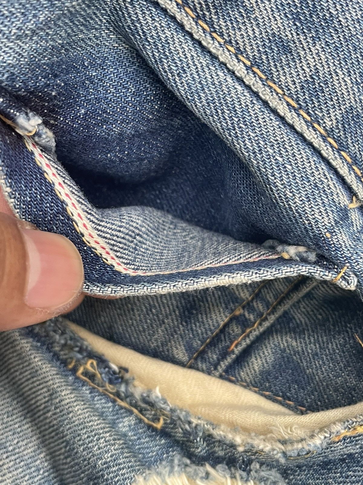 Levi's Vintage 2008 Levis 501XX E Distresed & Rework Size US 33 - 25 Thumbnail